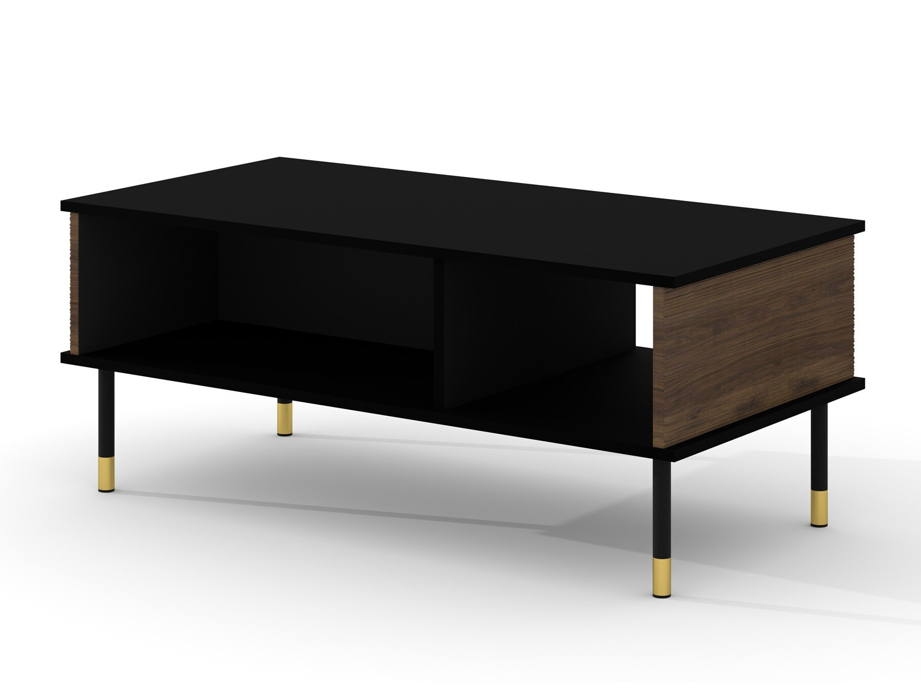 Salontafel Romtole 102 (Zwart + Donkere eik)