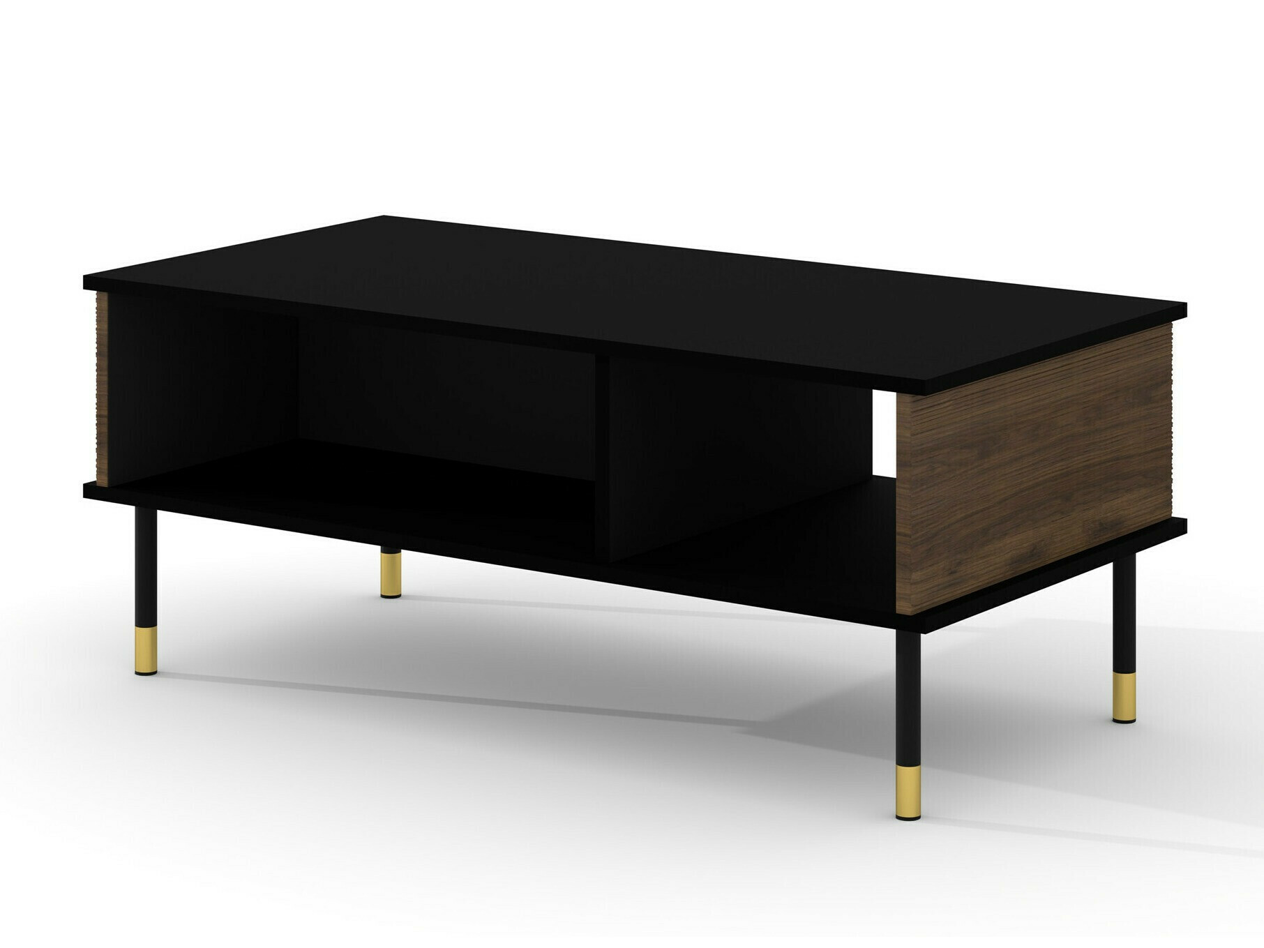 Woonkamerset Romtole 103 (Zwart + Donkere eik)