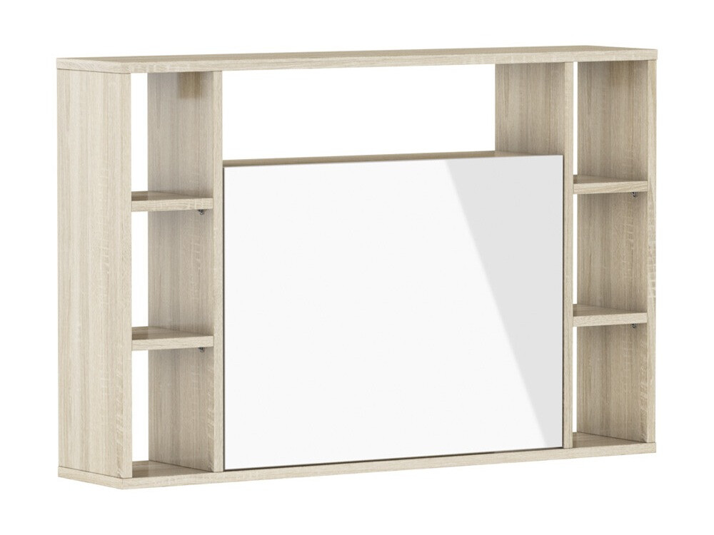 Bureau Buffalo 129 (Sonoma eik + Glanzend wit)