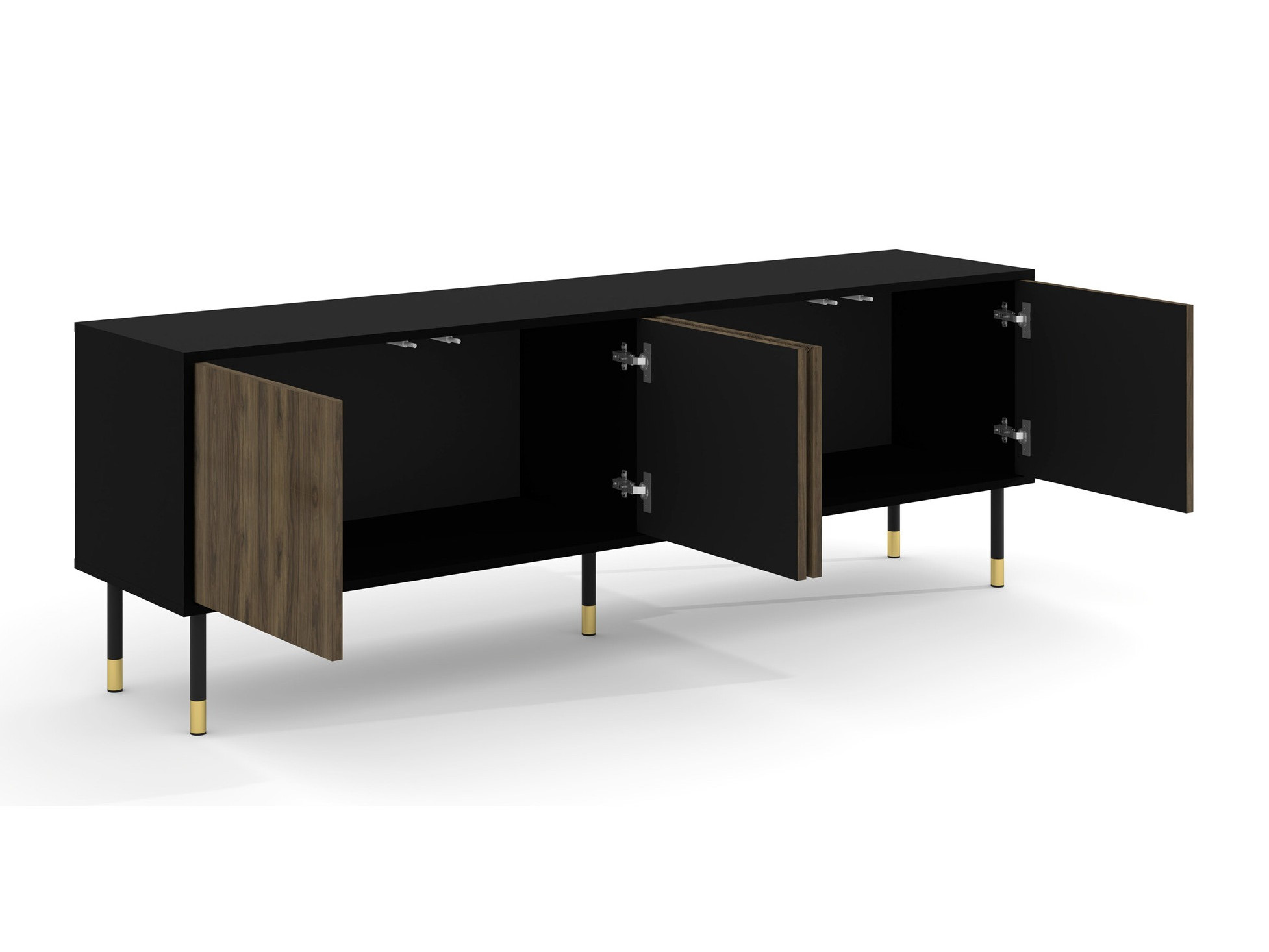 TV-meubel Teopha 100 (Zwart + Notenhout)