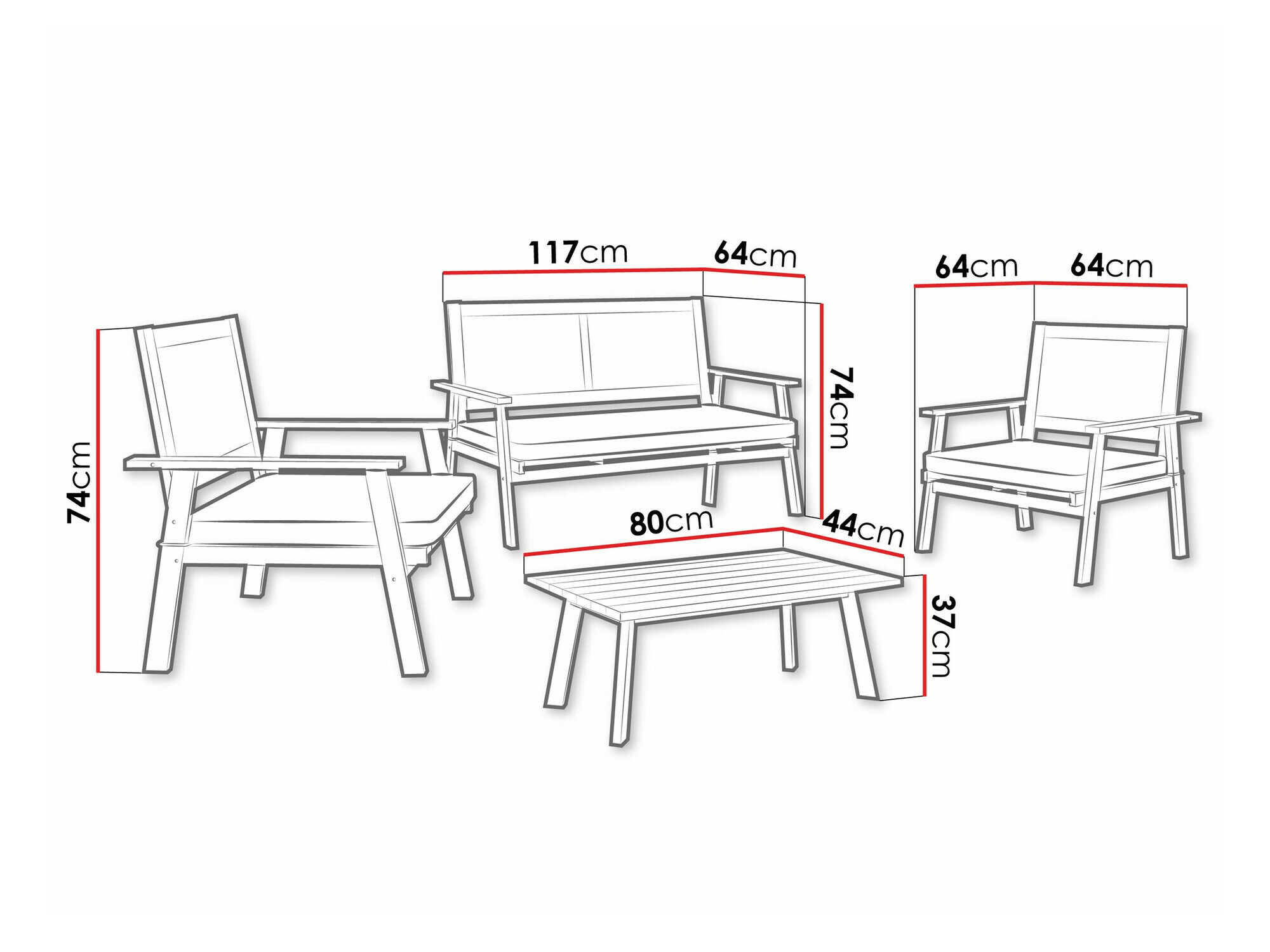Buiten meubilair set Richardson 123