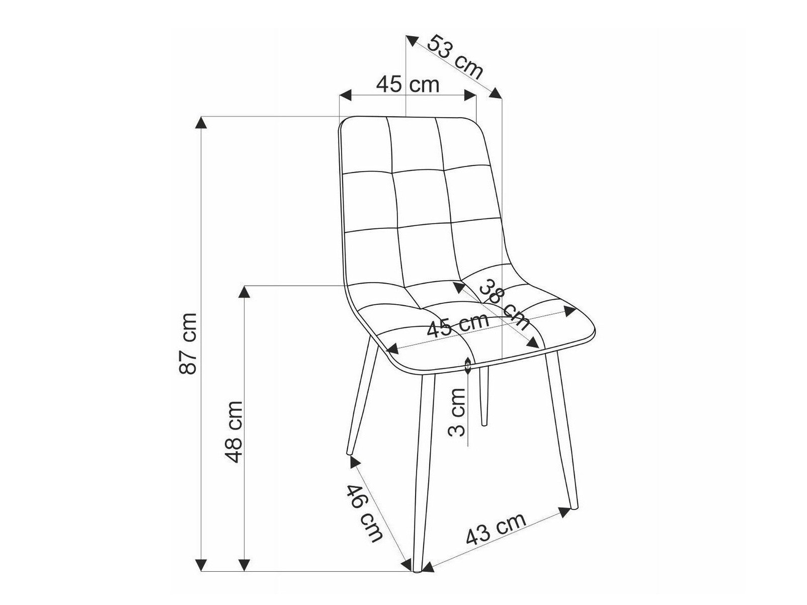 Stoel Houston 1630 (Zwart)