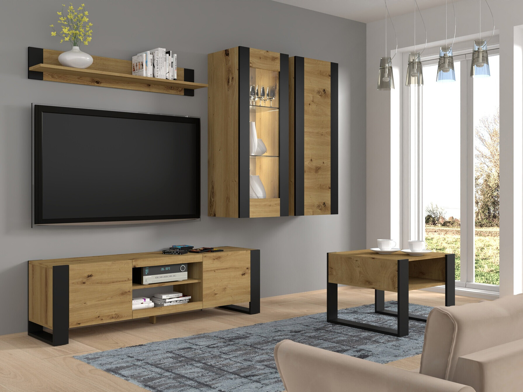 Wandplank Tivtora 104 (Artisan eiken)