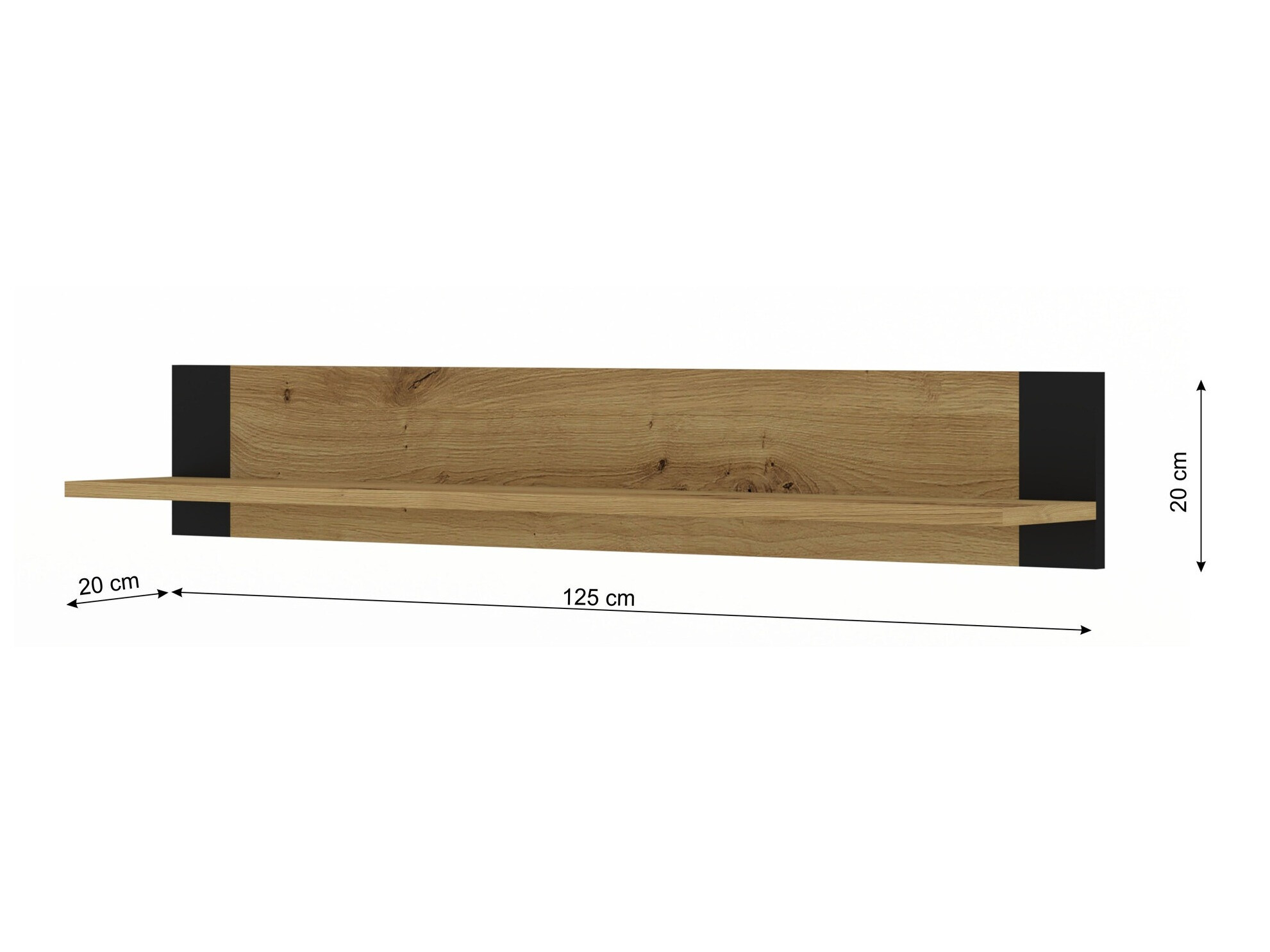 Wandplank Tivtora 104 (Artisan eiken)