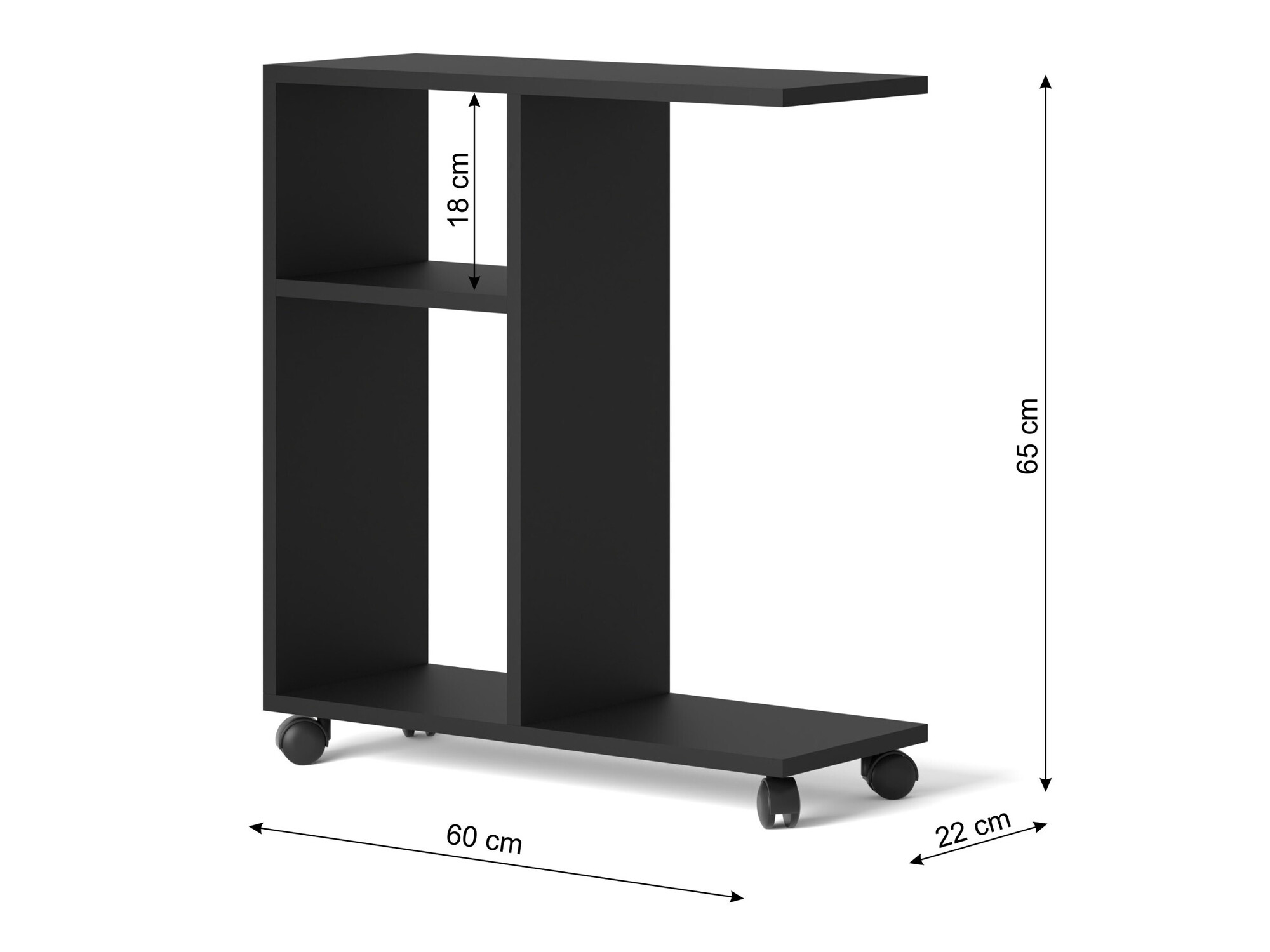 Bijzettafel Buffalo 141 (Matzwart)