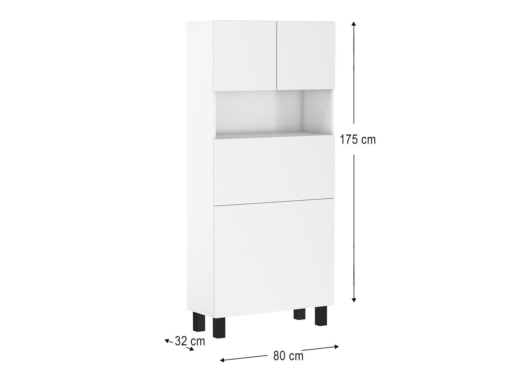 Boekenkast Buffalo 145 (Mat wit)