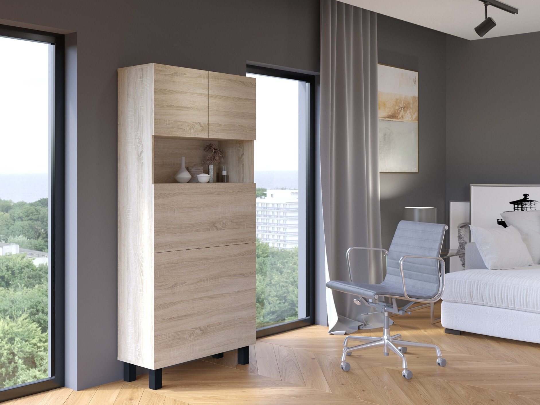 Boekenkast Buffalo 145 (Sonoma eik)