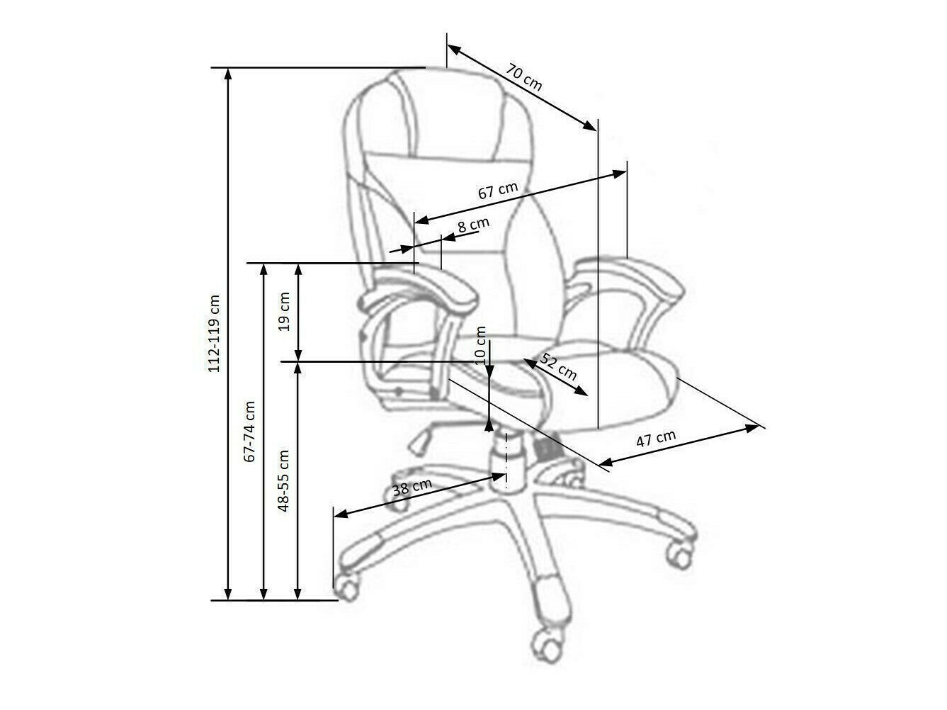 Bureaustoel Houston 189 (Donkerbruin)