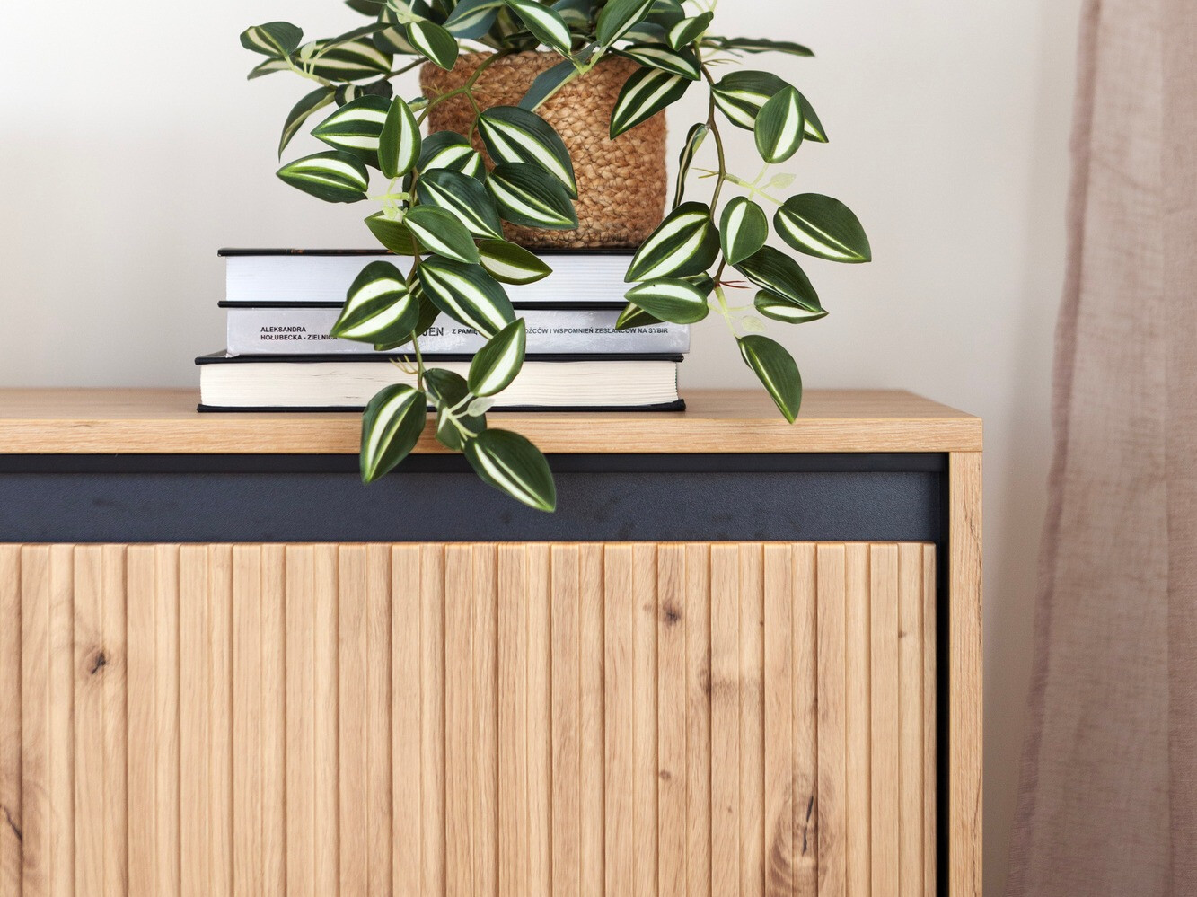 Dressoir Fernolu 103 (Artisan eiken + Zwart)