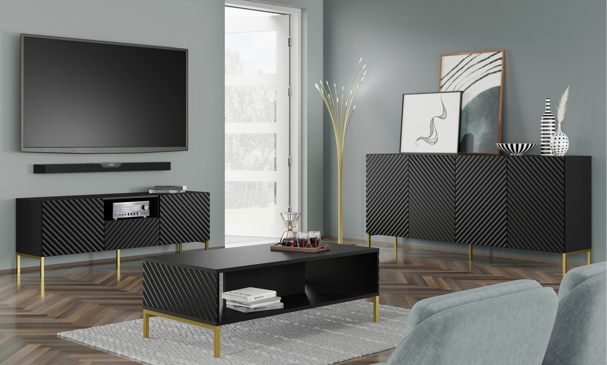 Dressoir Fivremu 101 (Zwart)