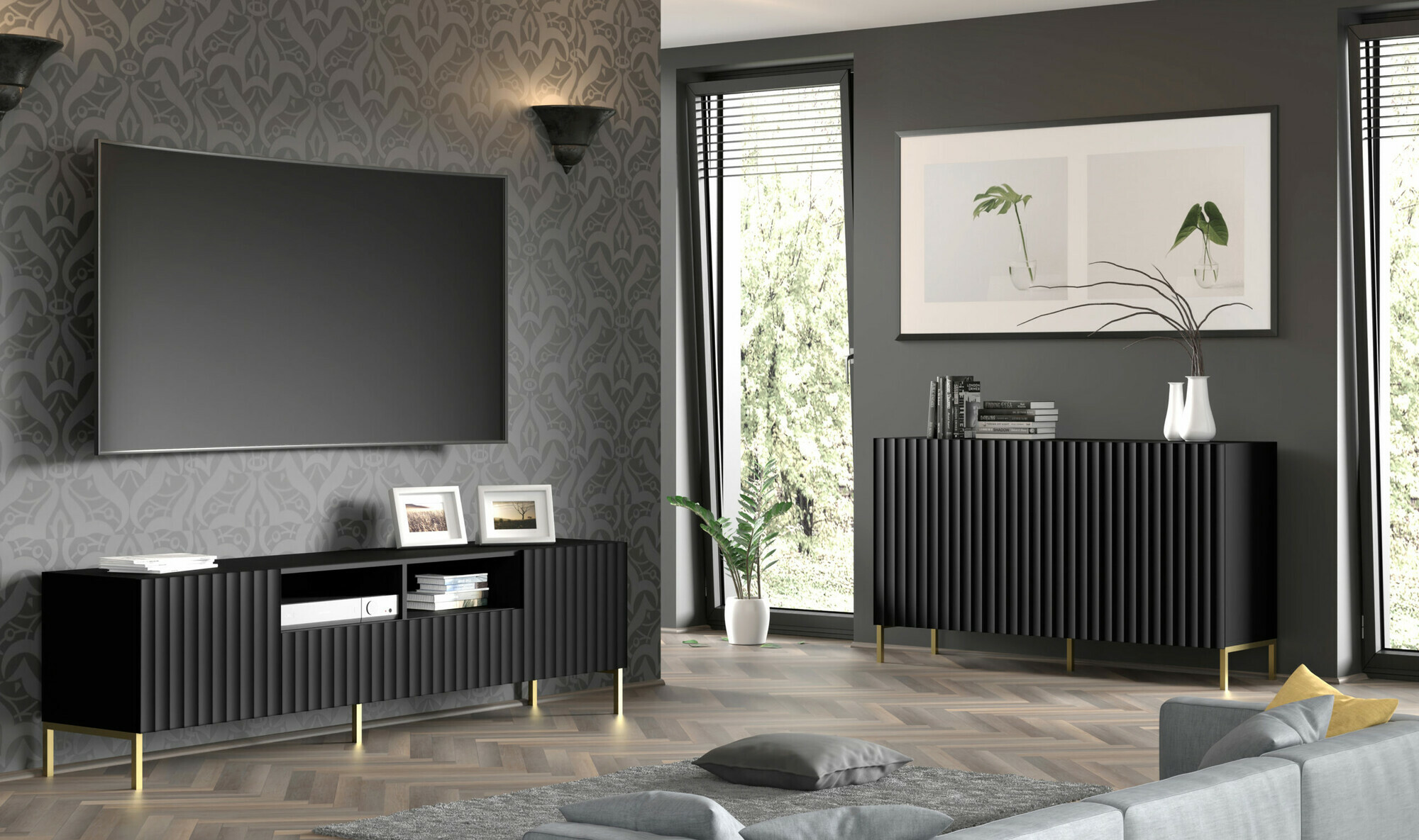 TV-meubel Soropho 102 (Zwart)