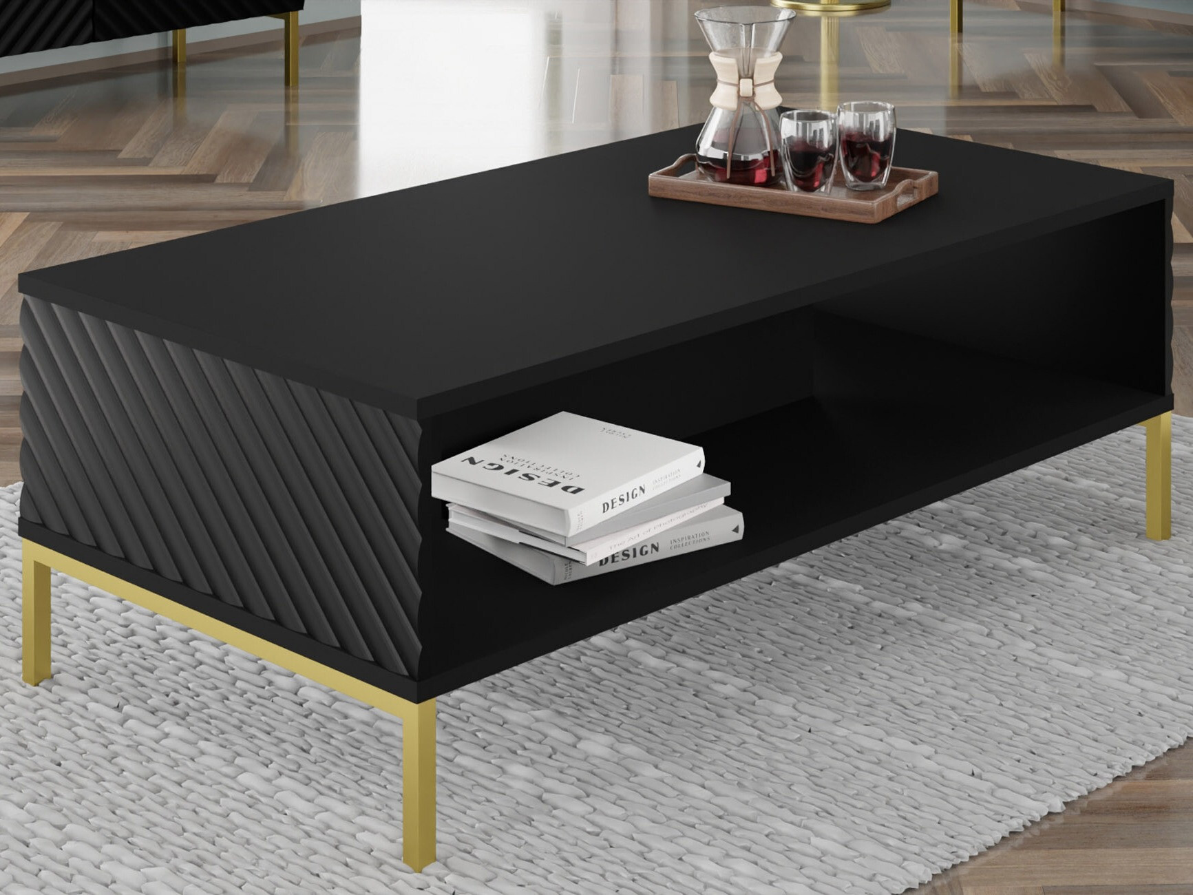 Salontafel Fivremu 106 (Zwart)