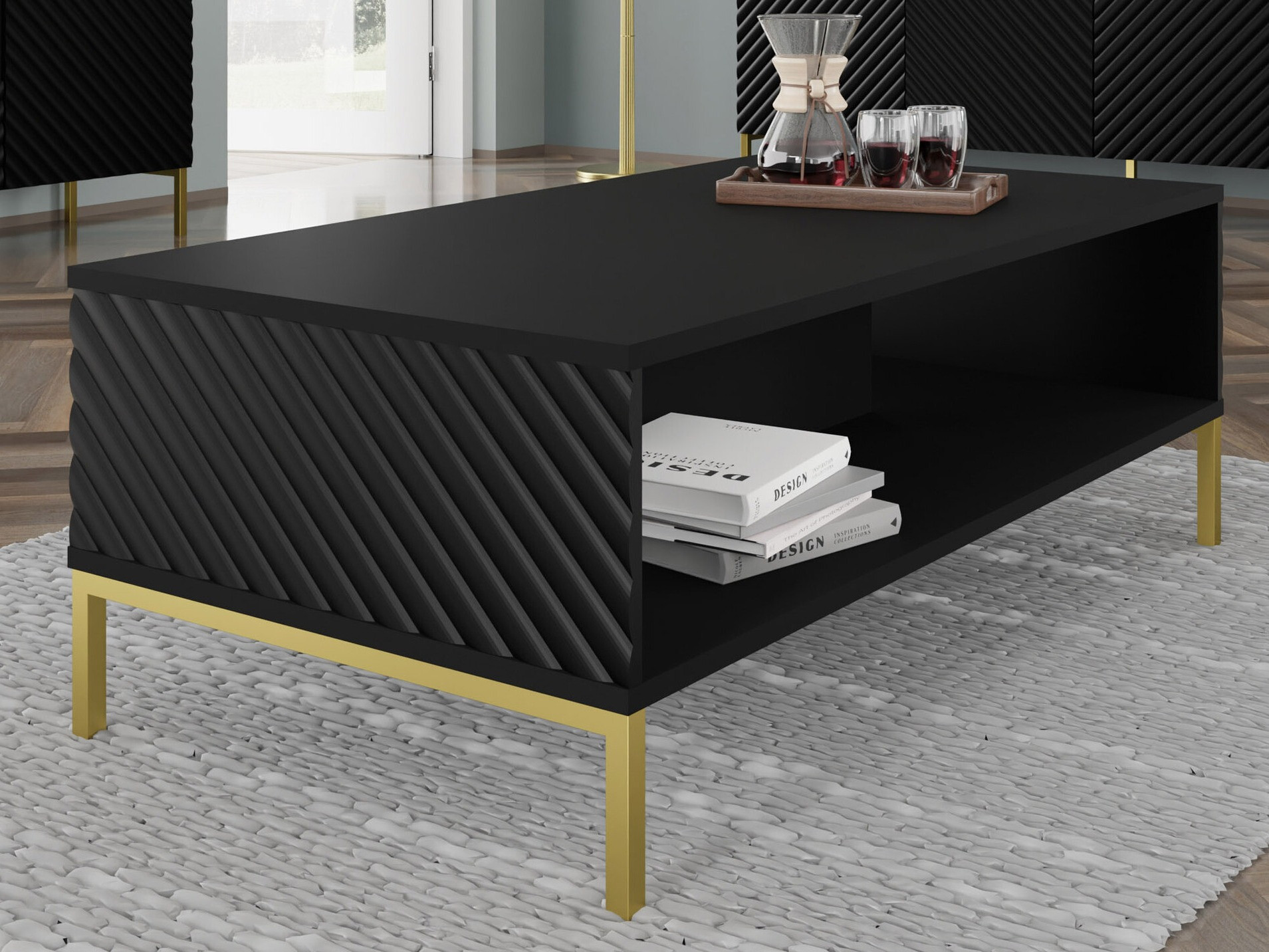 Salontafel Fivremu 106 (Zwart)