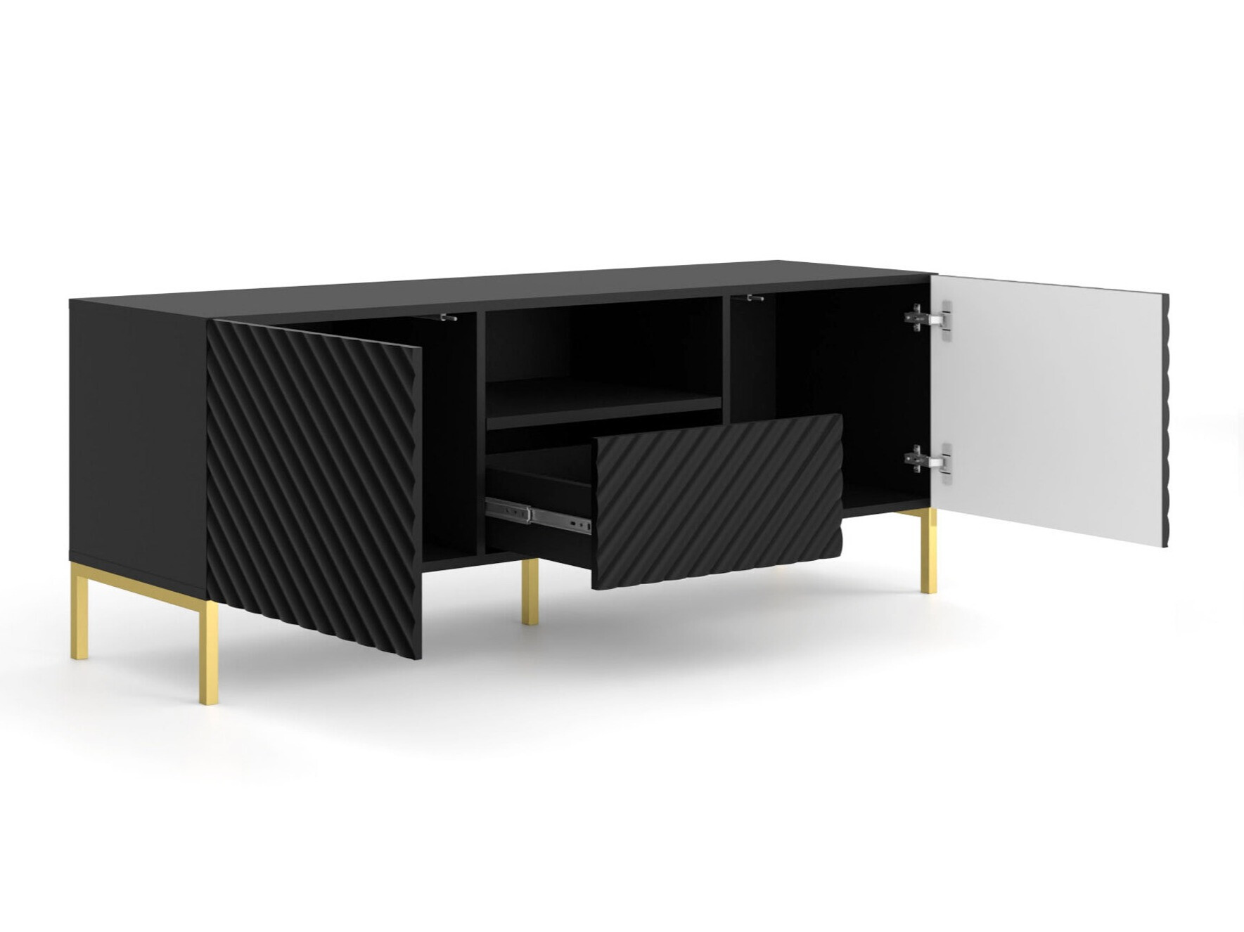 TV-meubel Fivremu 102 (Zwart)