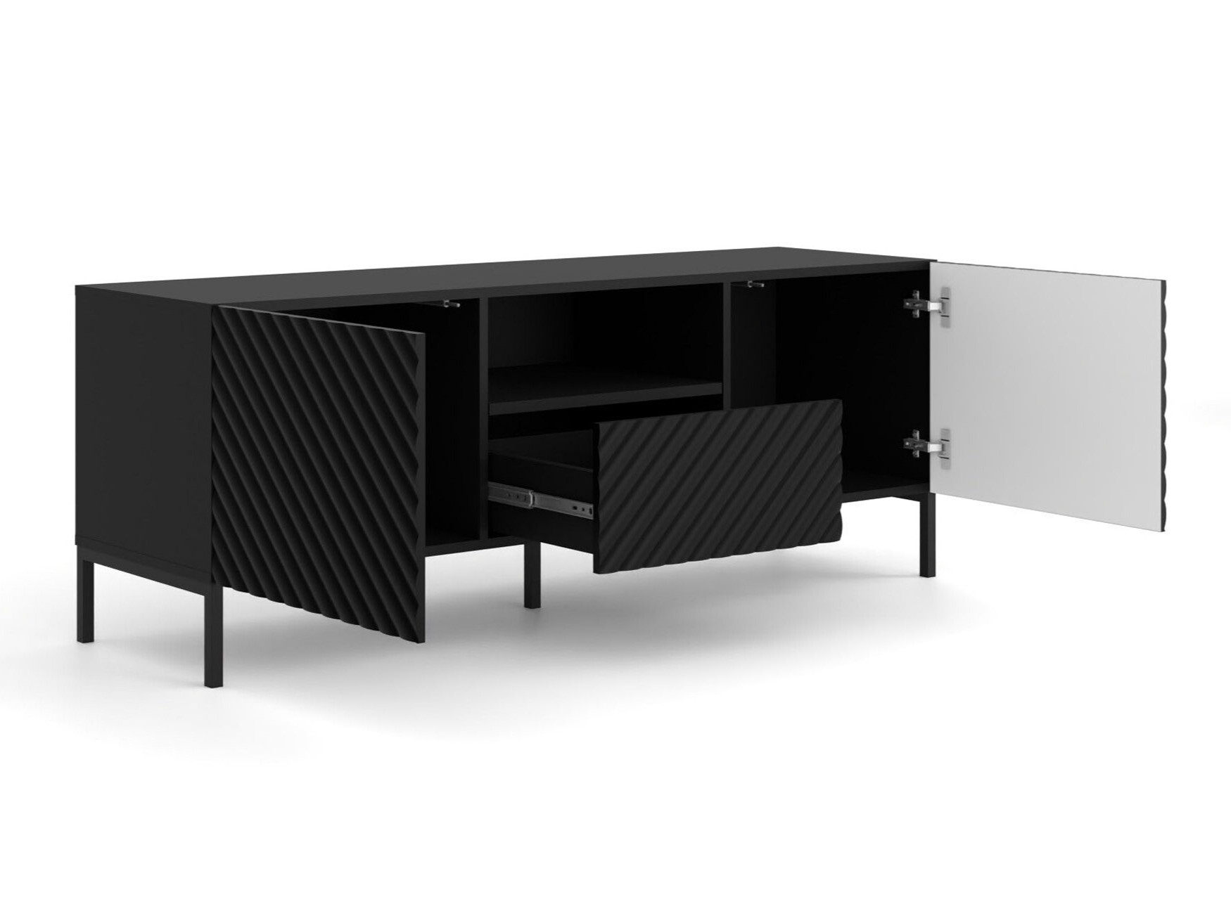 TV-meubel Fivremu 102 (Zwart)