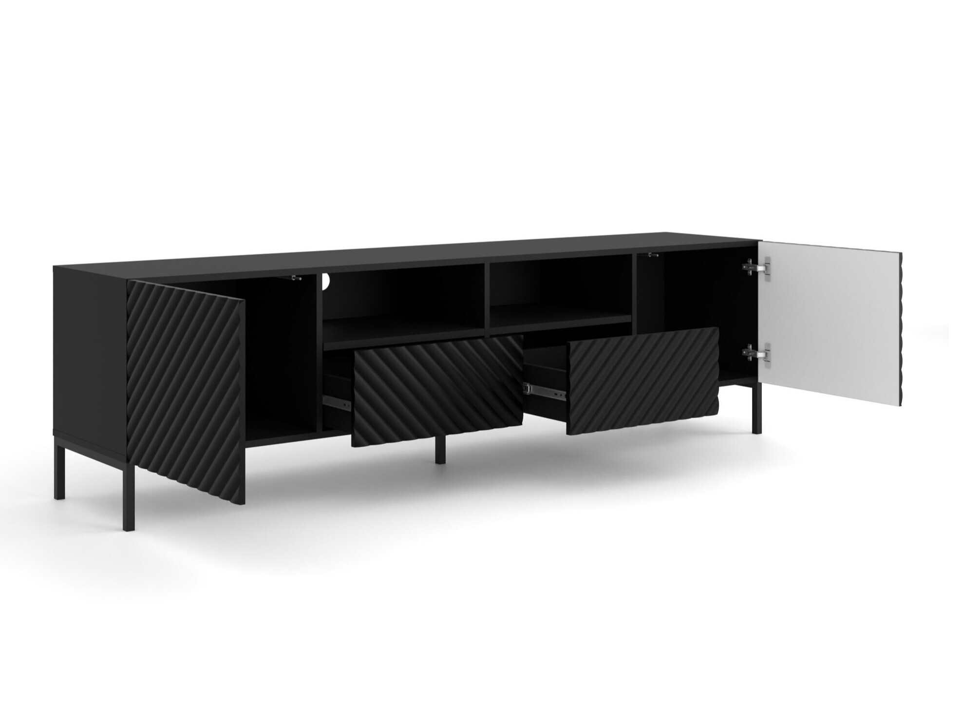 TV-meubel Fivremu 104 (Zwart)