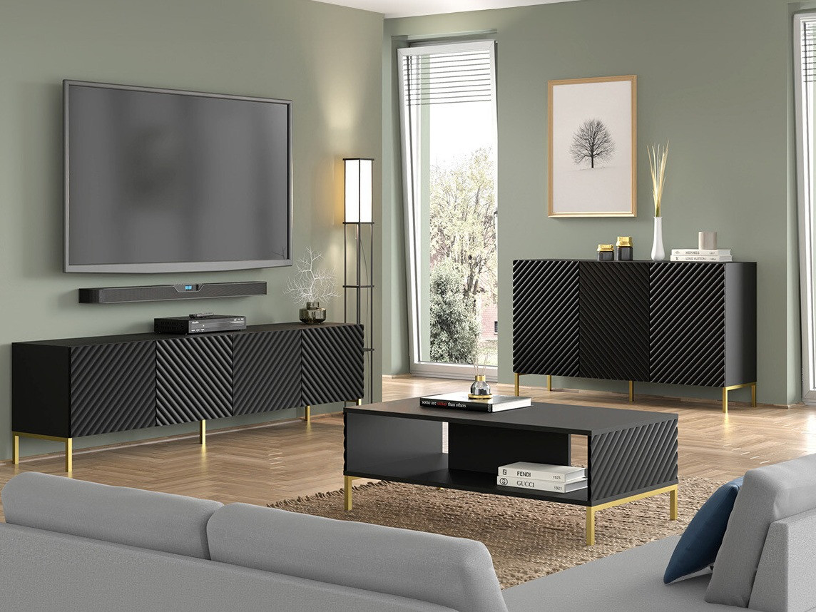 Woonkamerset Fivremu 108 (Zwart)