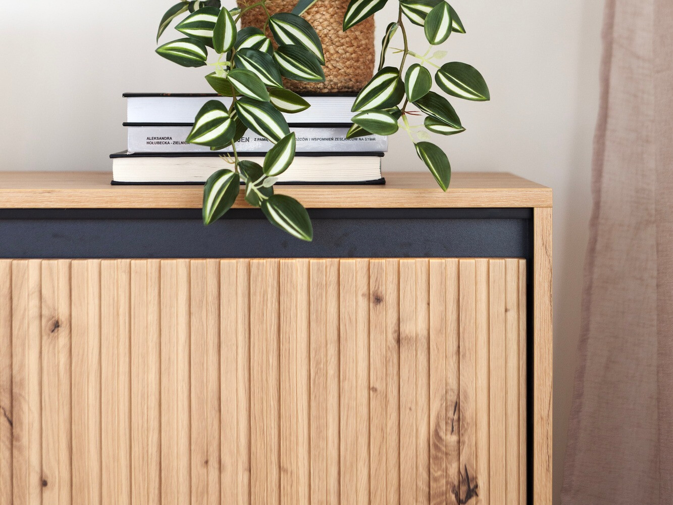 Dressoir Fernolu 102 (Artisan eiken + Zwart)