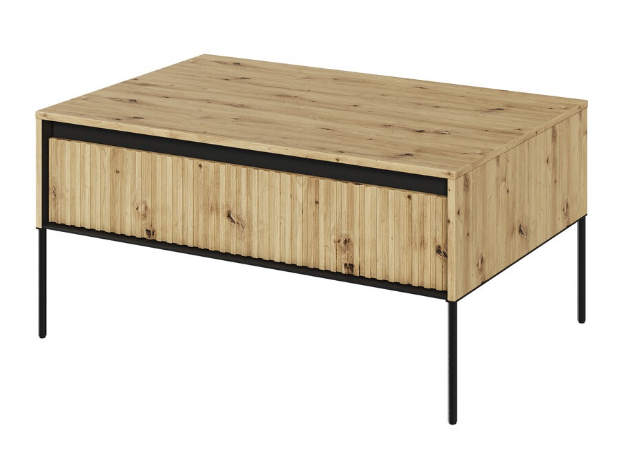 Salontafel Fernolu 110 (Artisan eiken + Zwart)
