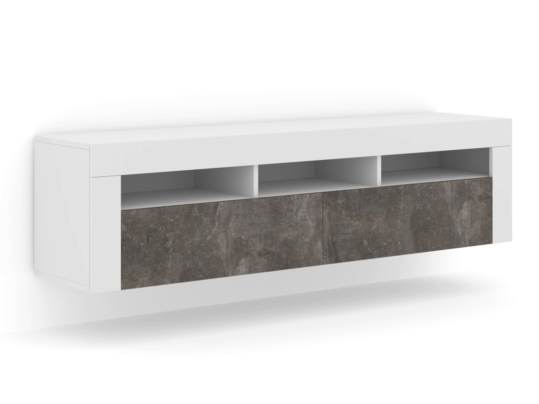 TV-meubel Buffalo 149 (Wit + Donker beton)