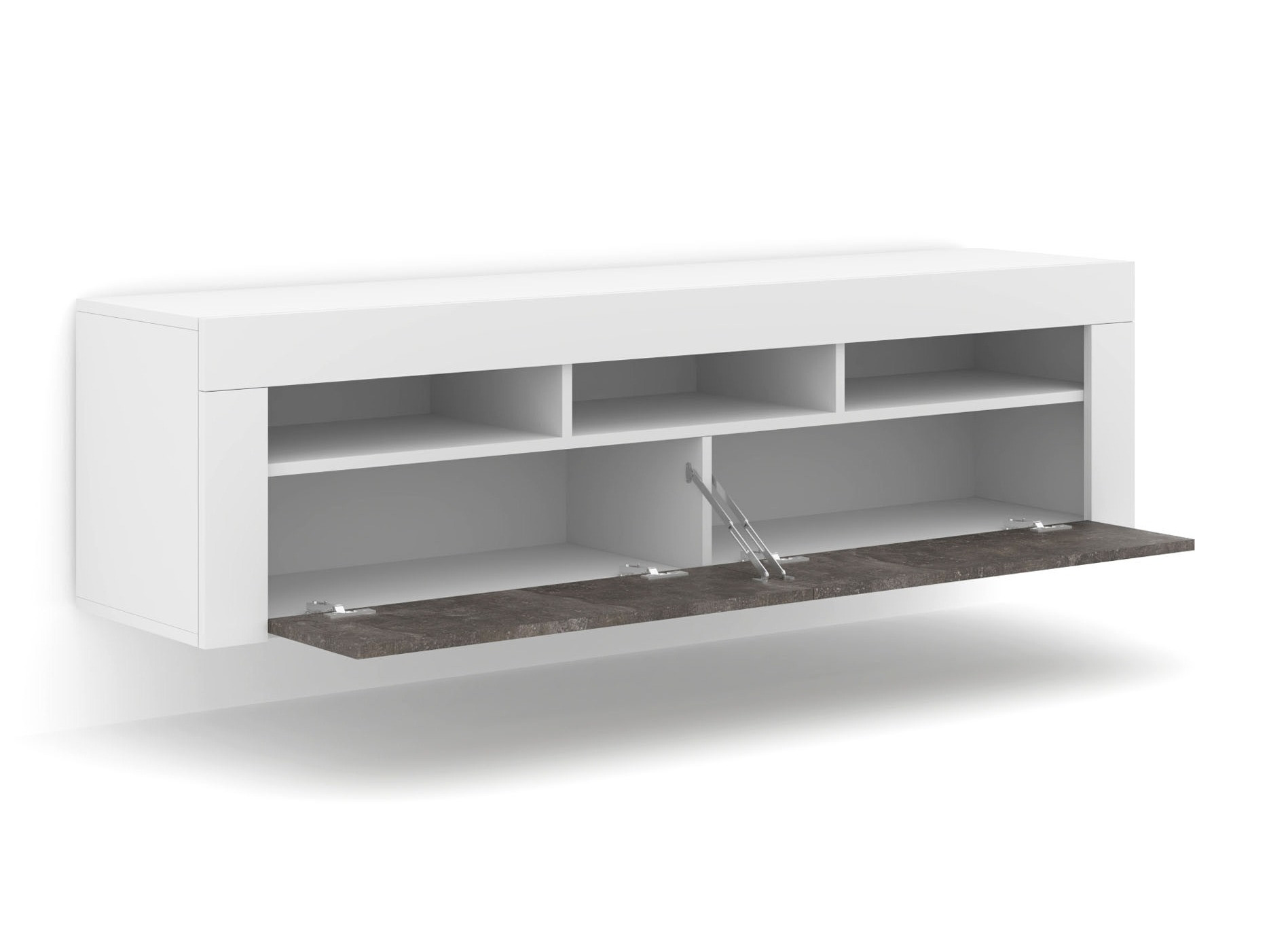 TV-meubel Buffalo 149 (Wit + Donker beton)