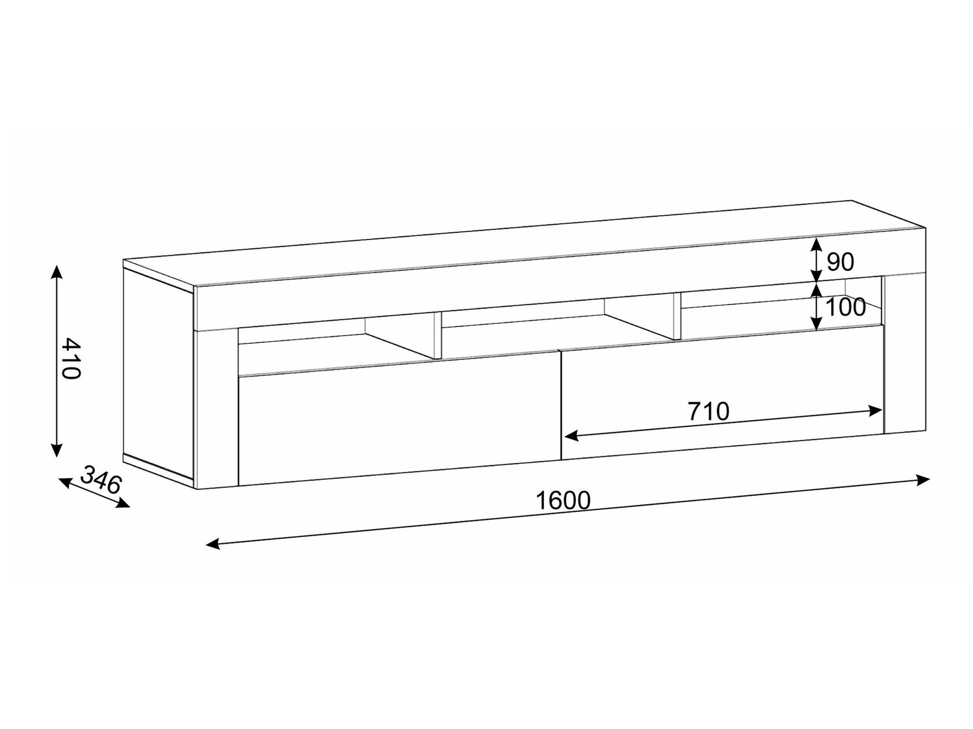 TV-meubel Buffalo 149 (Wit)