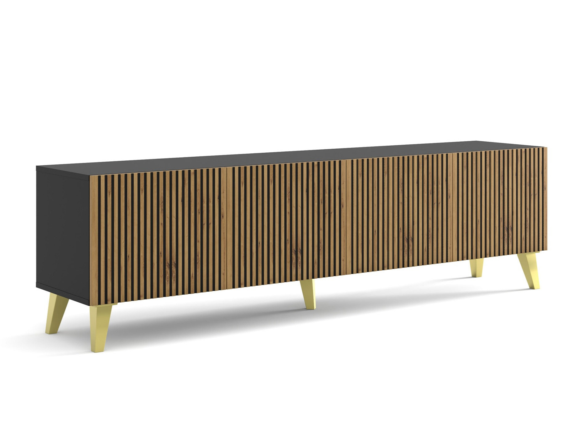 TV-meubel Buffalo 152 (Artisan eiken + Zwart)