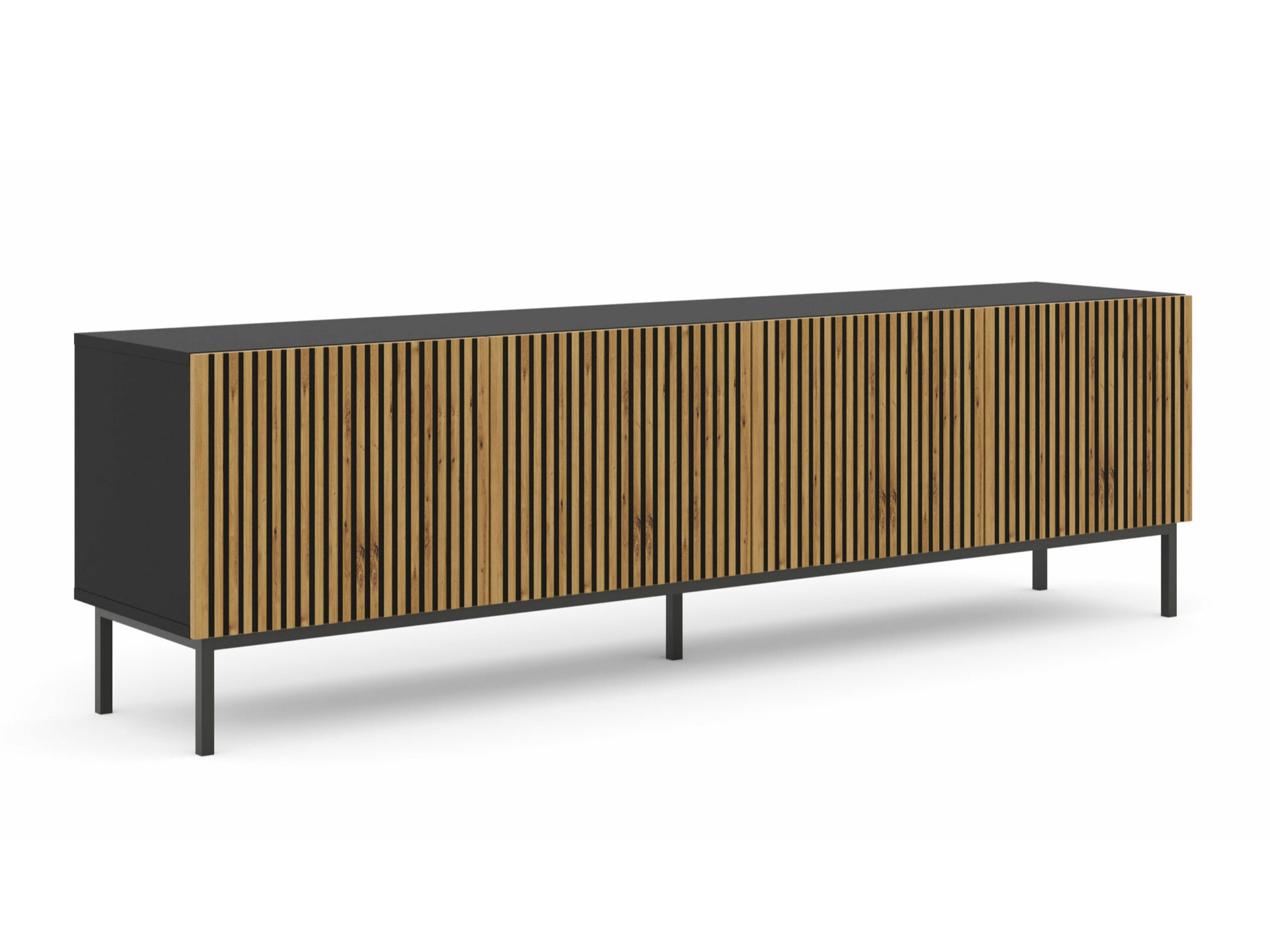 TV-meubel Talsalu 101 (Artisan eiken + Zwart)