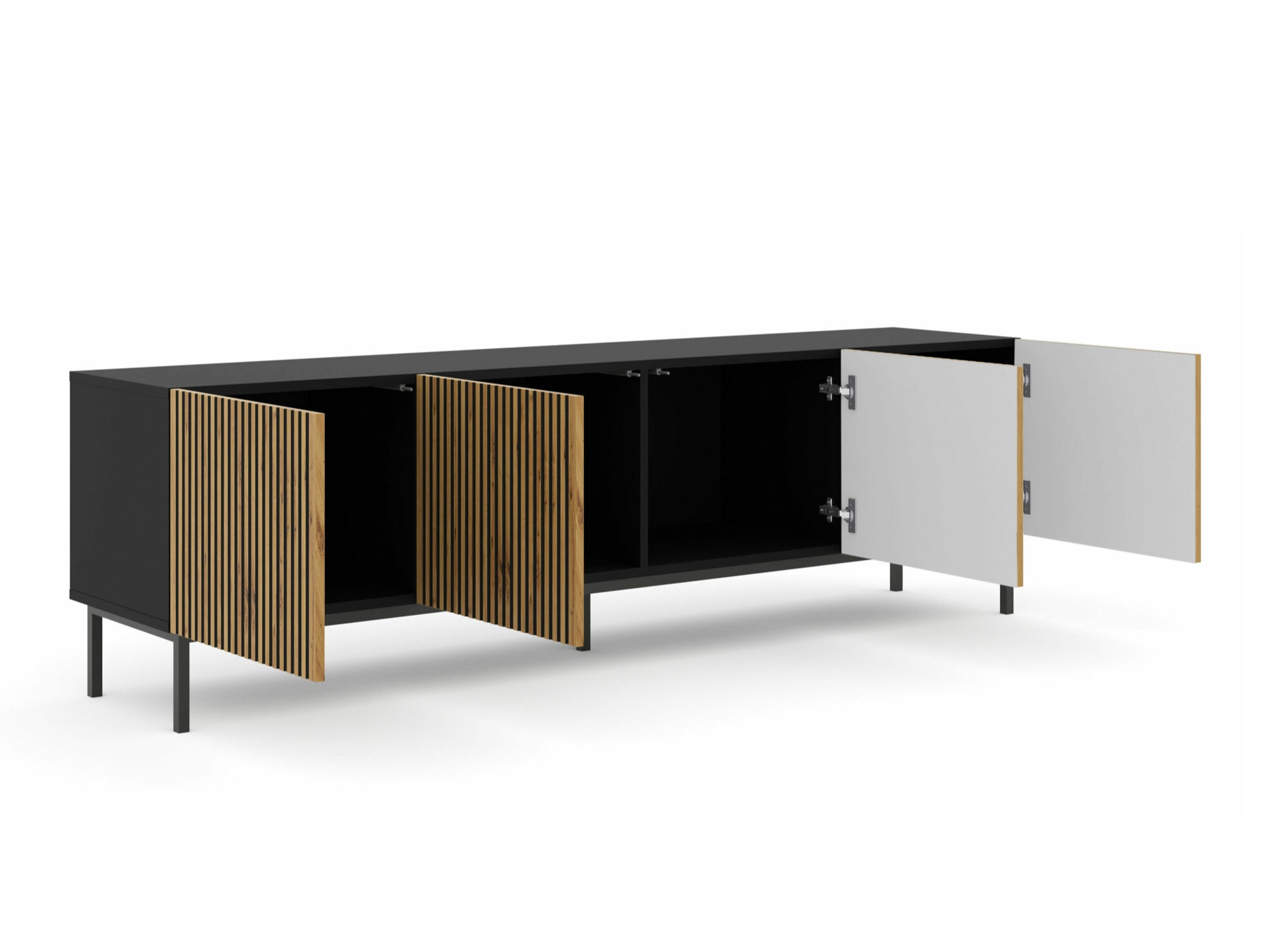 TV-meubel Talsalu 101 (Artisan eiken + Zwart)