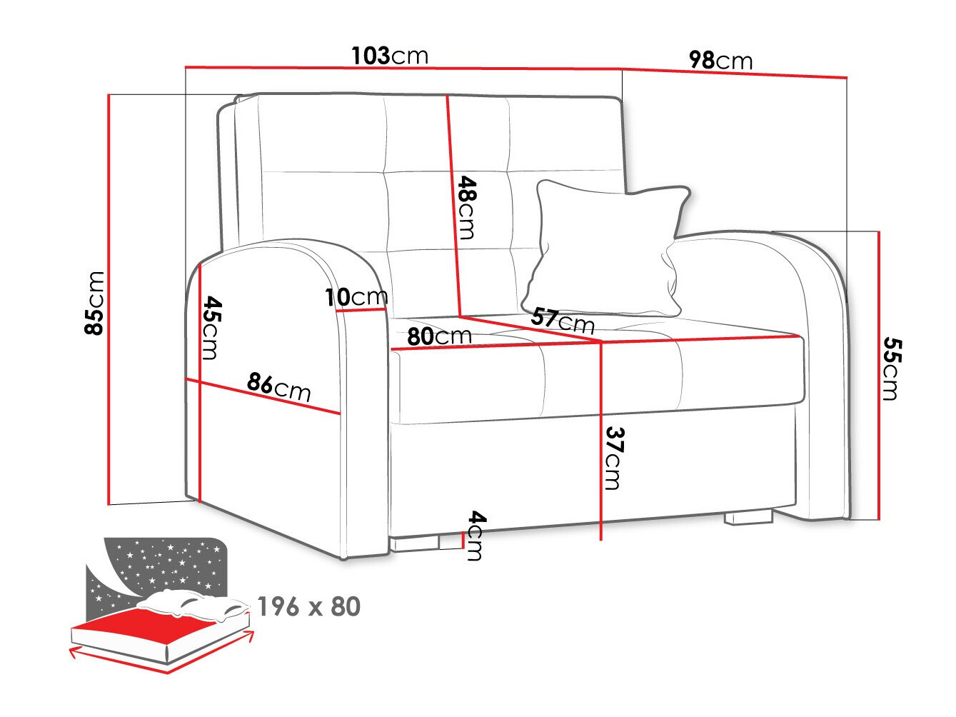Fauteuil Columbus 114 (Aragon 20)