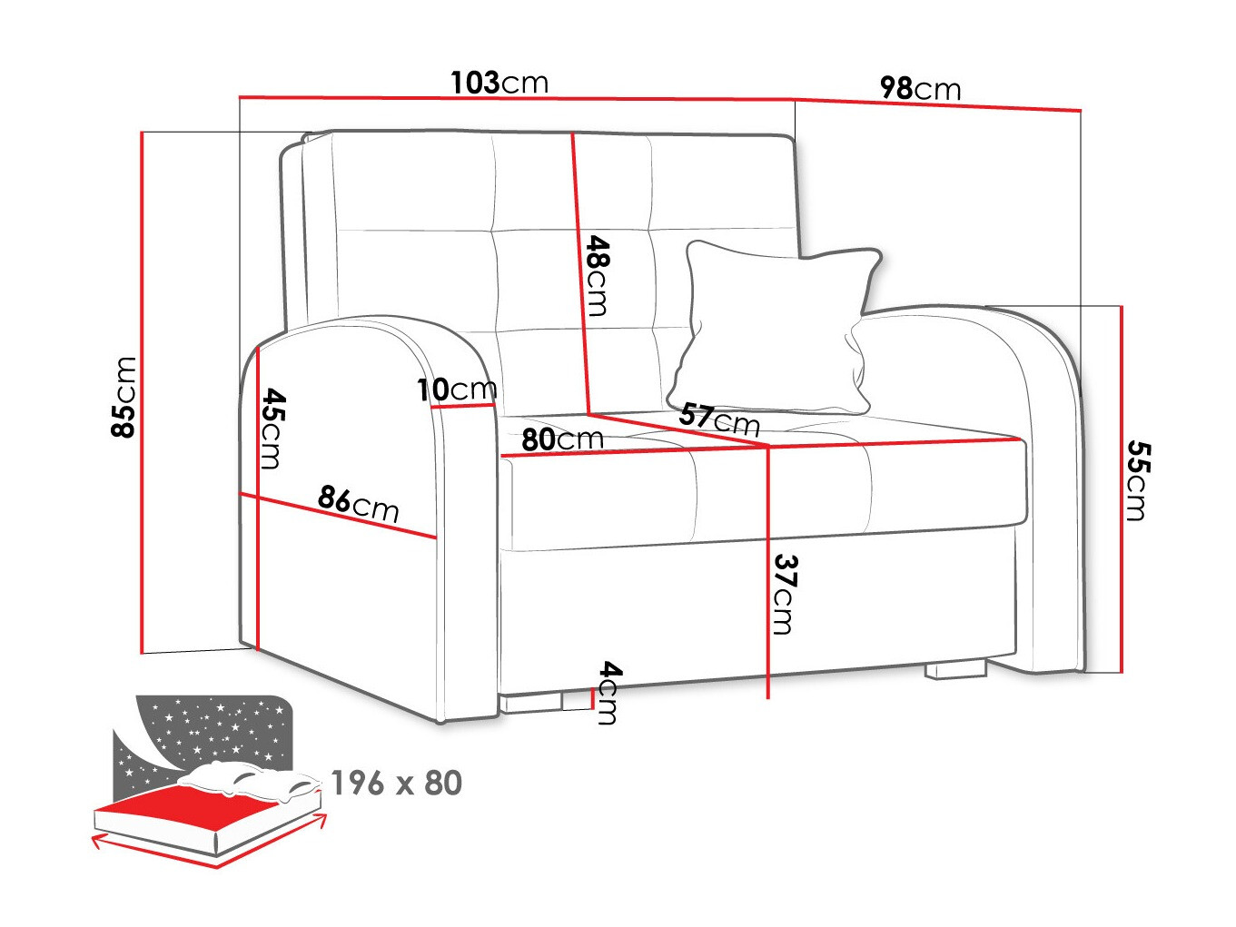 Fauteuil Columbus 114 (Aragon 90)