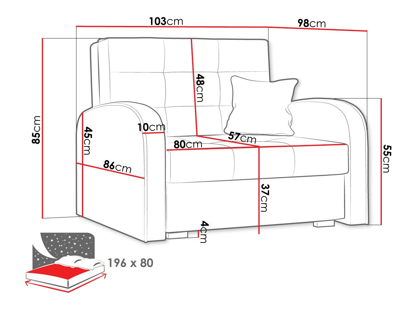 Fauteuil Columbus 114 (Aragon 93)