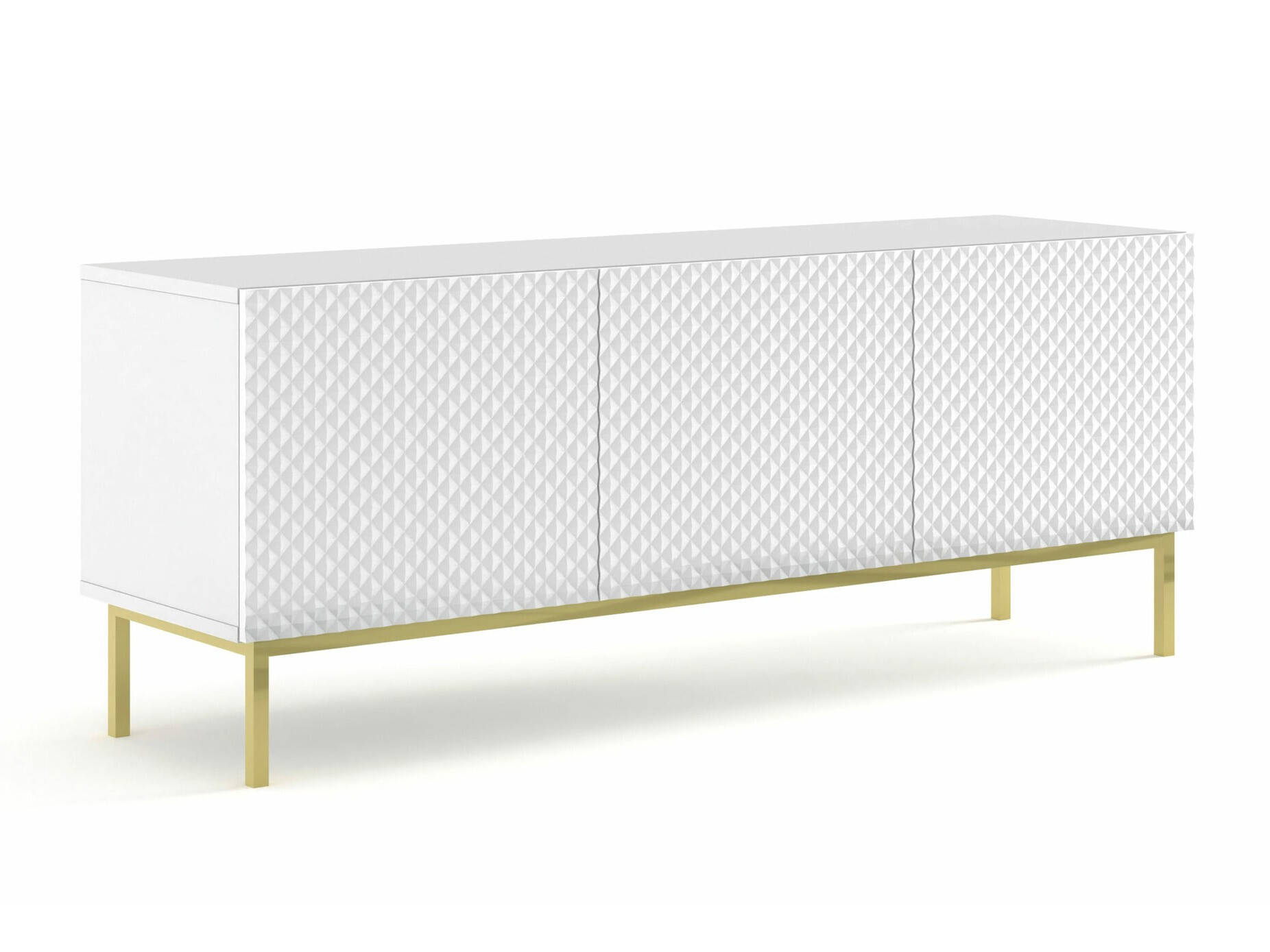 TV-meubel Odelomu 101 (Wit + Glanzend wit)