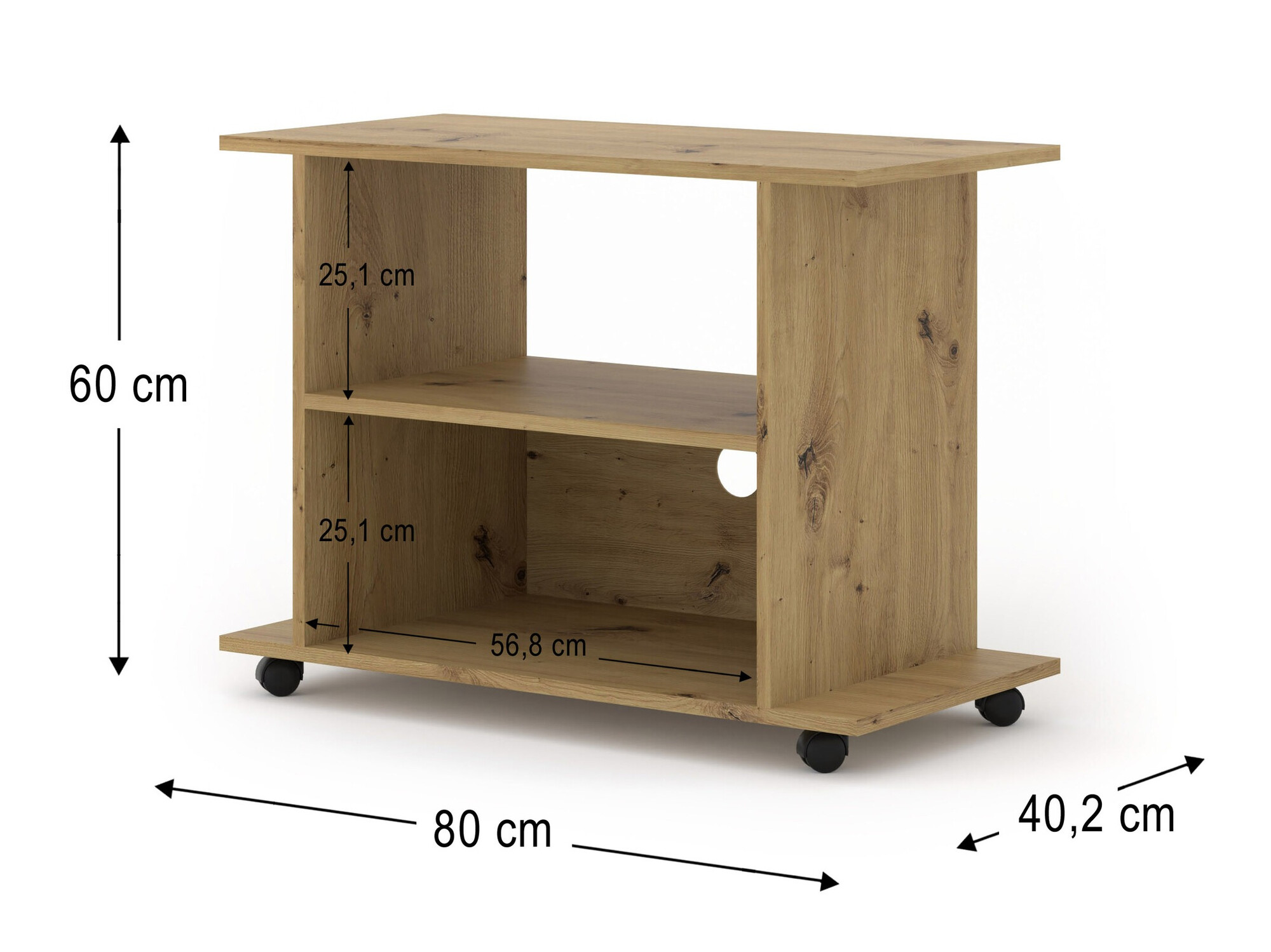 TV-meubel Buffalo 162 (Artisan eiken)