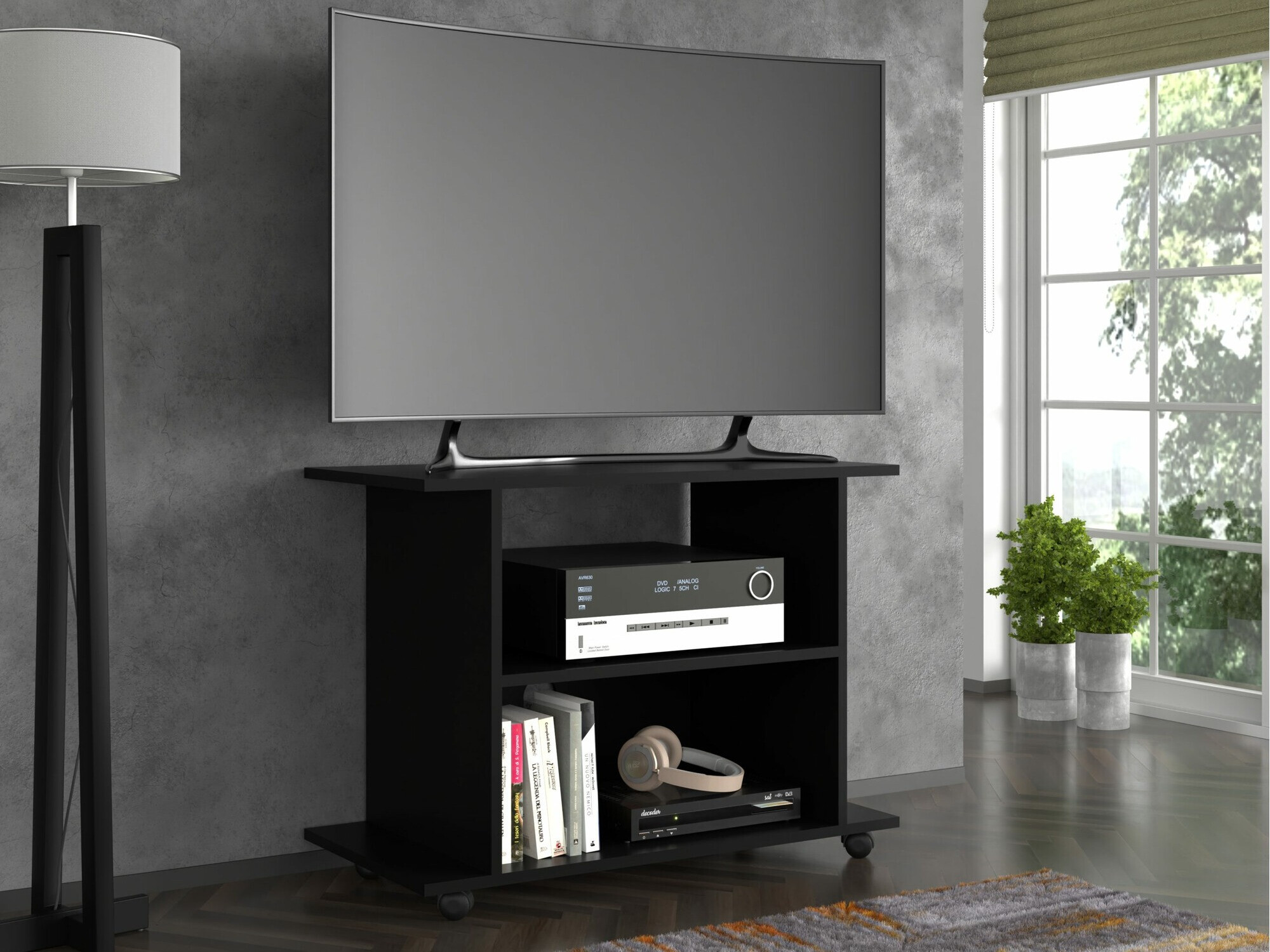 TV-meubel Buffalo 162 (Zwart)