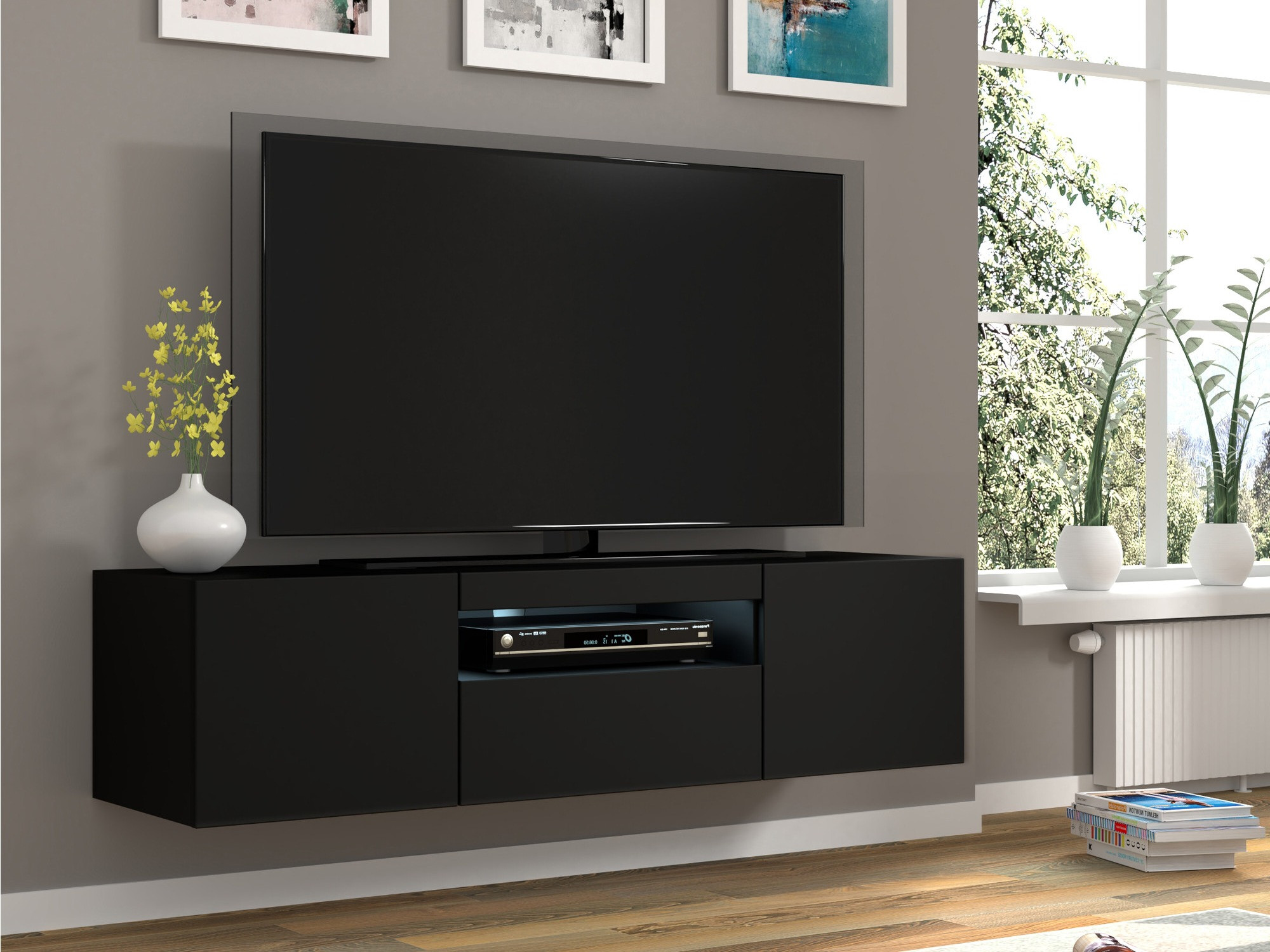 TV-meubel Morteo 103 (Zwart)