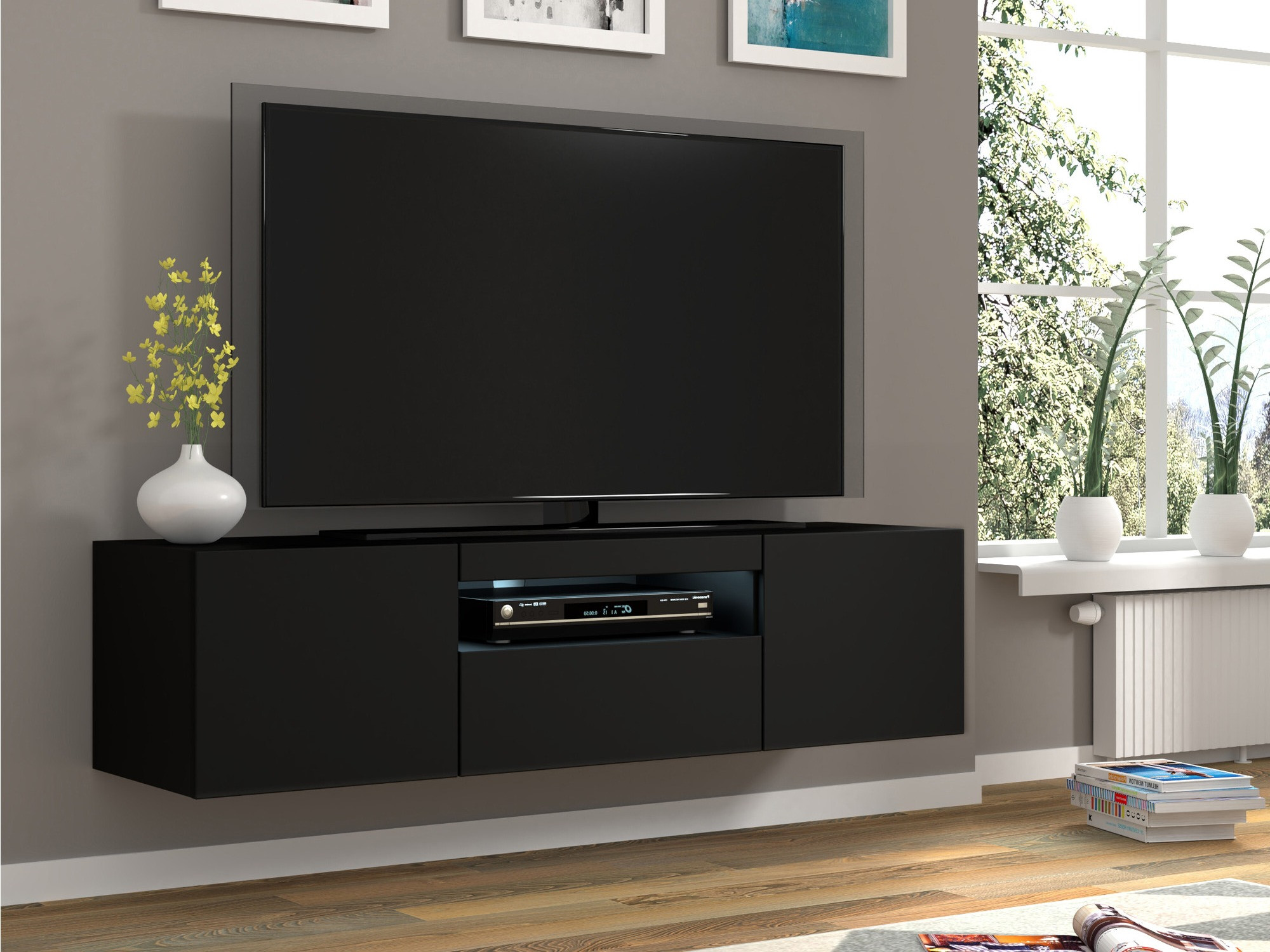 TV-meubel Morteo 103 (Zwart)