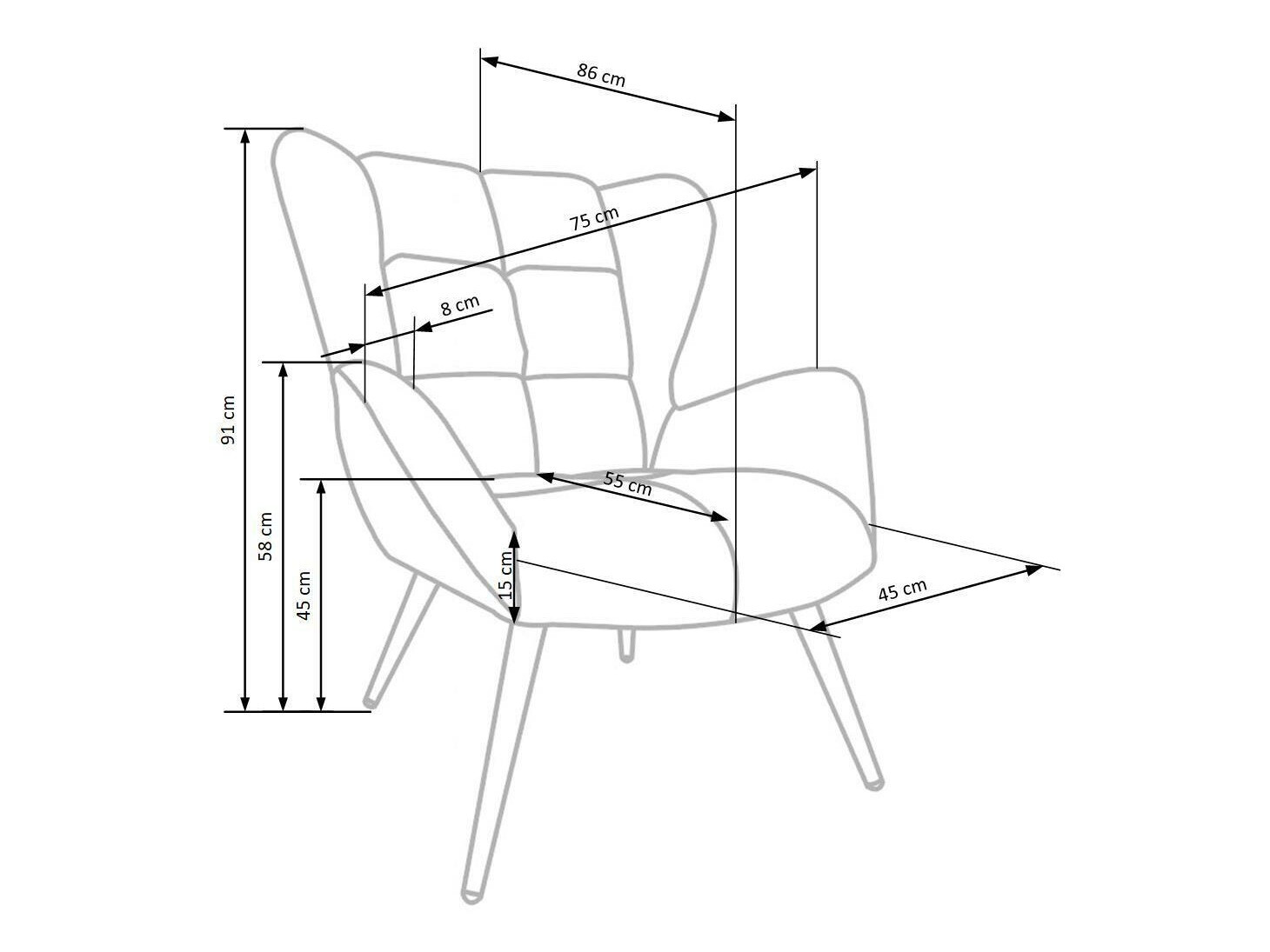Fauteuil Houston 1079 (Grijs)