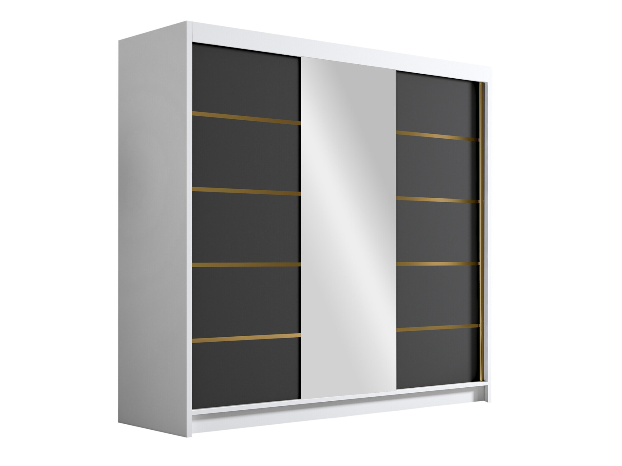 Kledingkast Closico Plenor VI (Wit + Zwart)