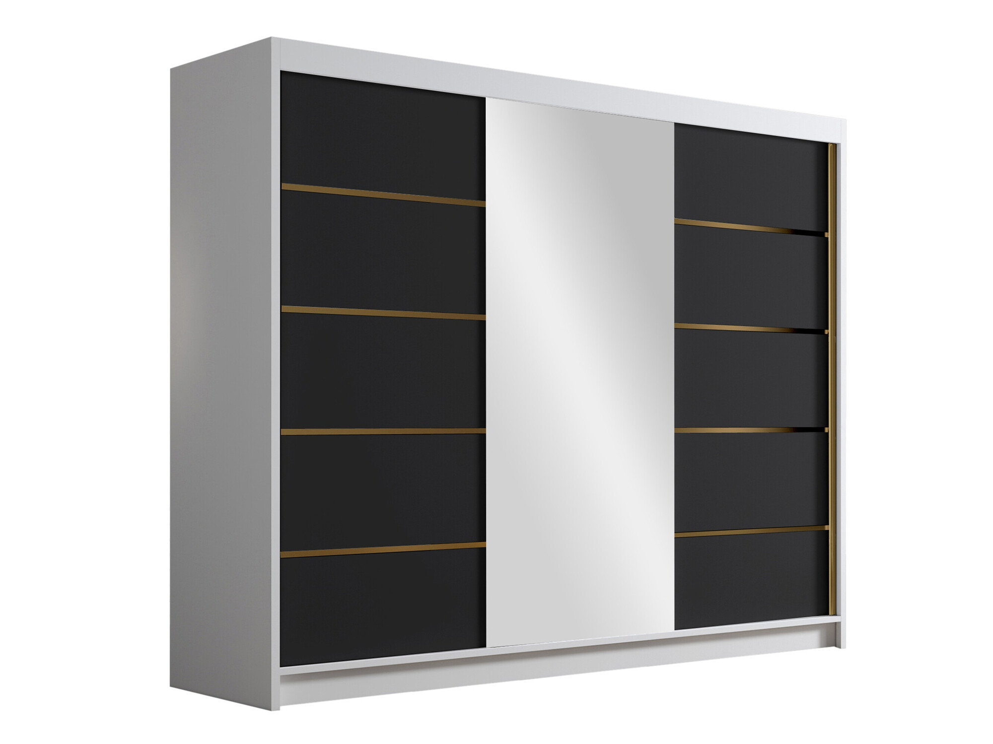 Kledingkast Closico Veltron II (Wit + Zwart)