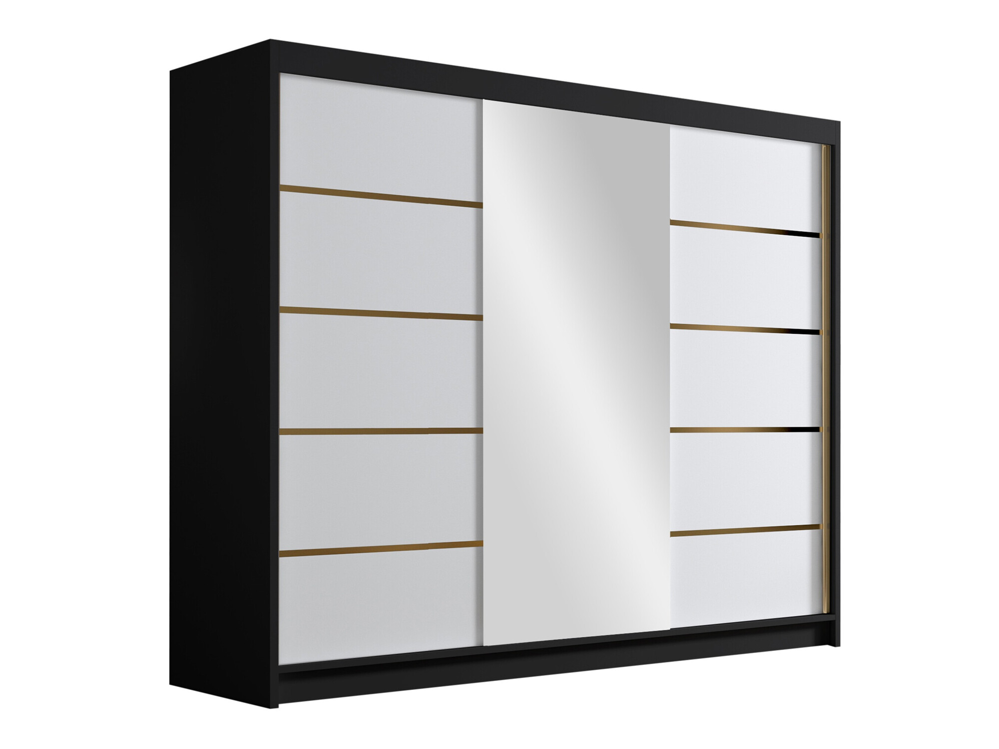 Kledingkast Closico Veltron II (Zwart + Wit)