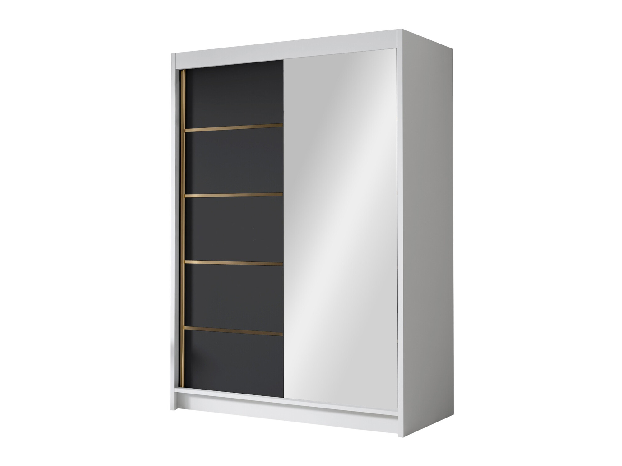 Kledingkast Closico Fornix III (Wit + Zwart)