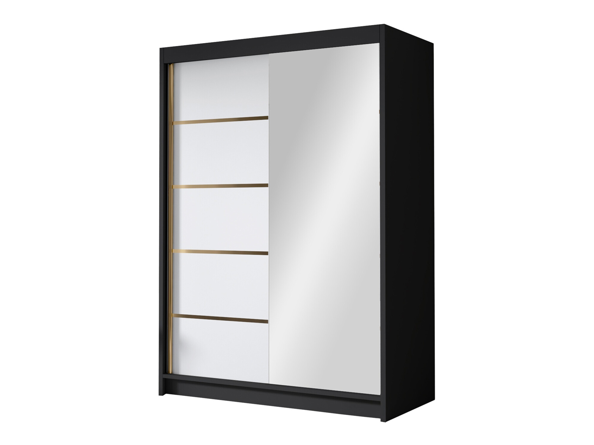 Kledingkast Closico Fornix III (Zwart + Wit)