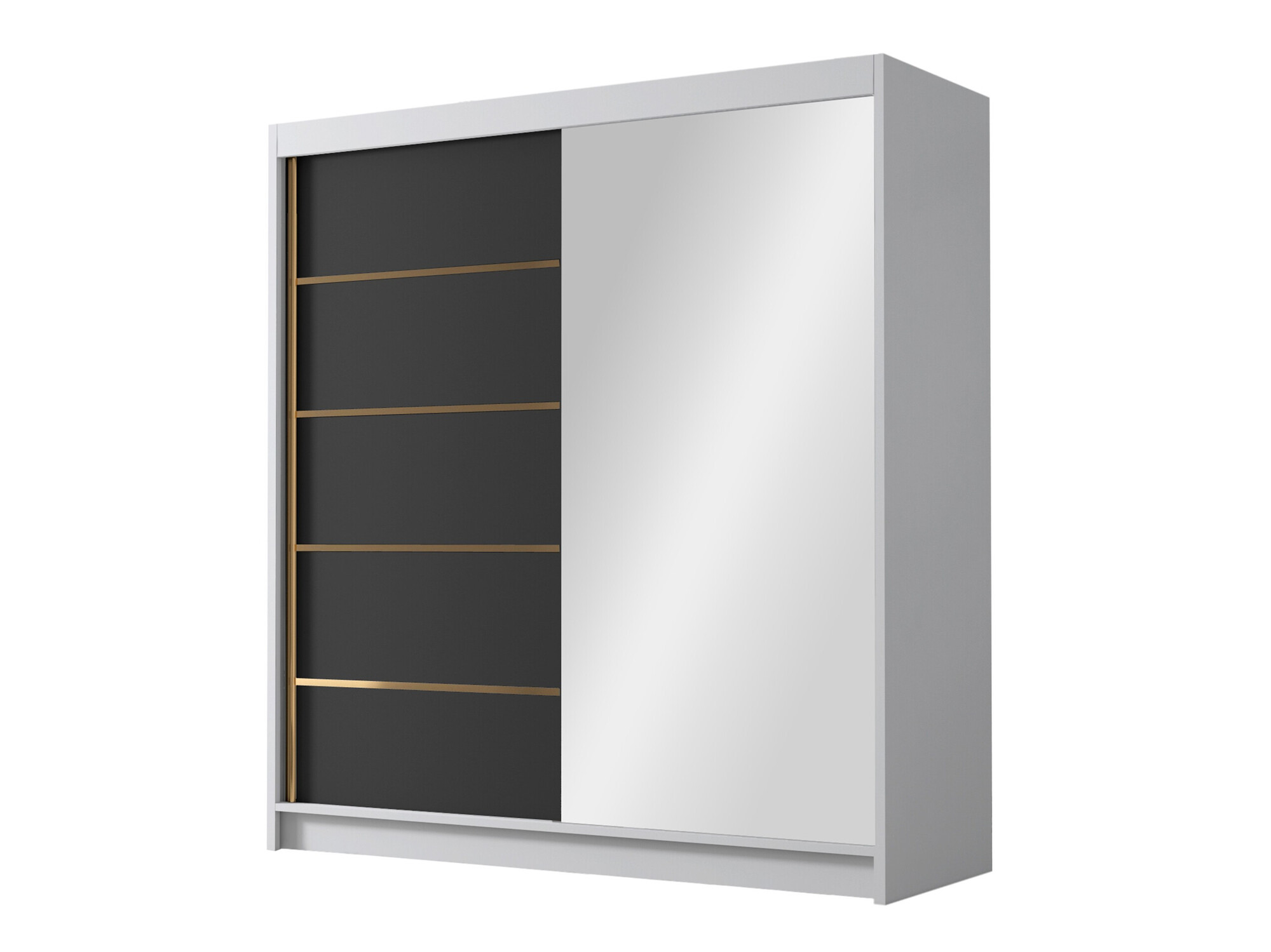 Kledingkast Closico Vallor III (Wit + Zwart)