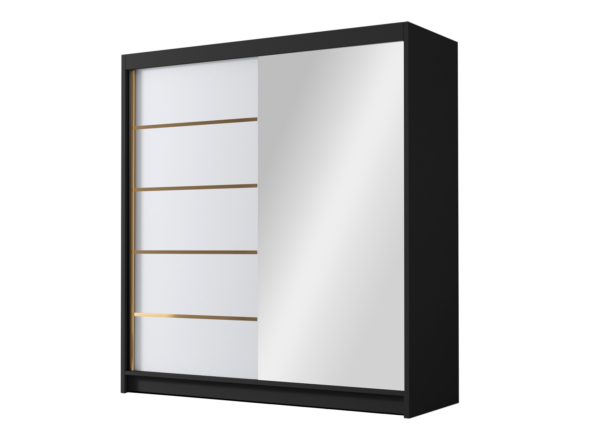 Kledingkast Closico Vallor III (Zwart + Wit)
