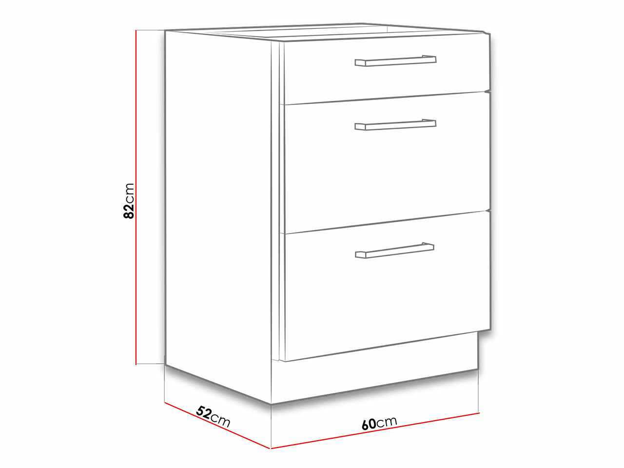 Modulaire kast met lades Wood Dark 105