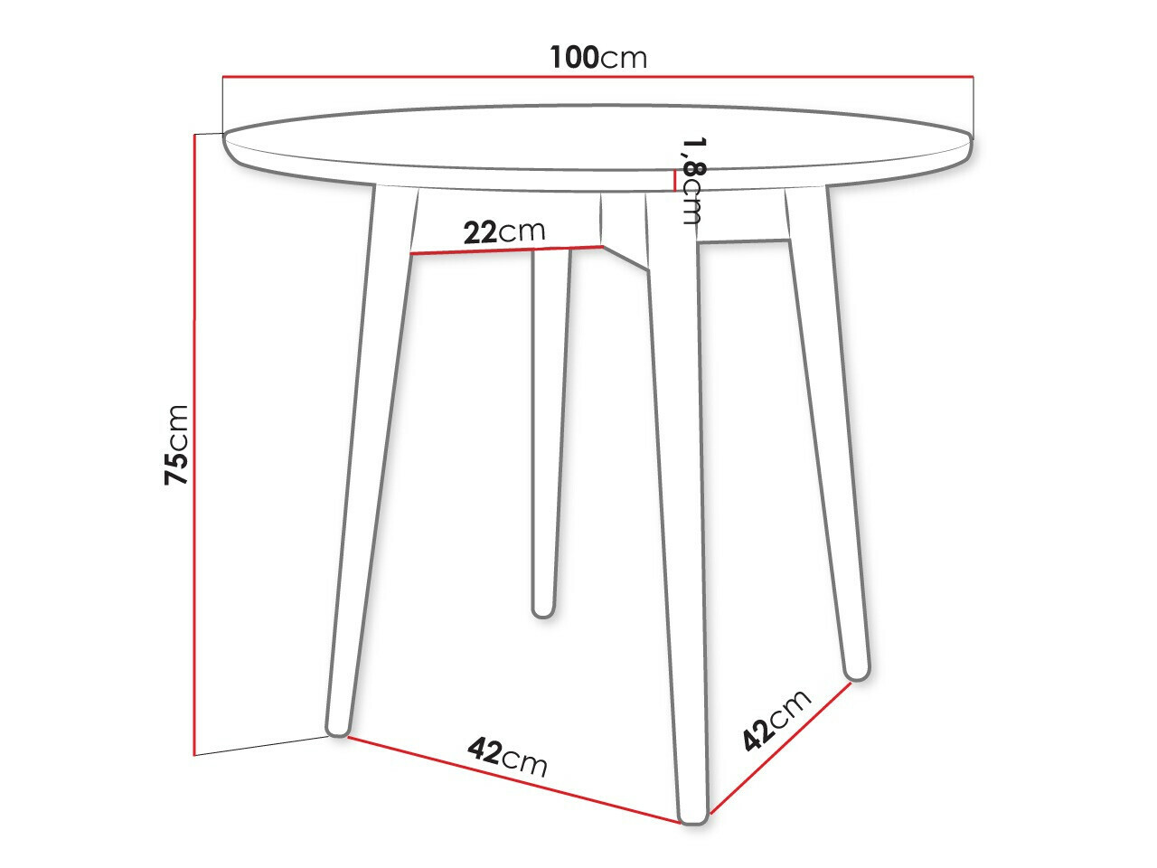Tafel Racine 117 (Zwart)