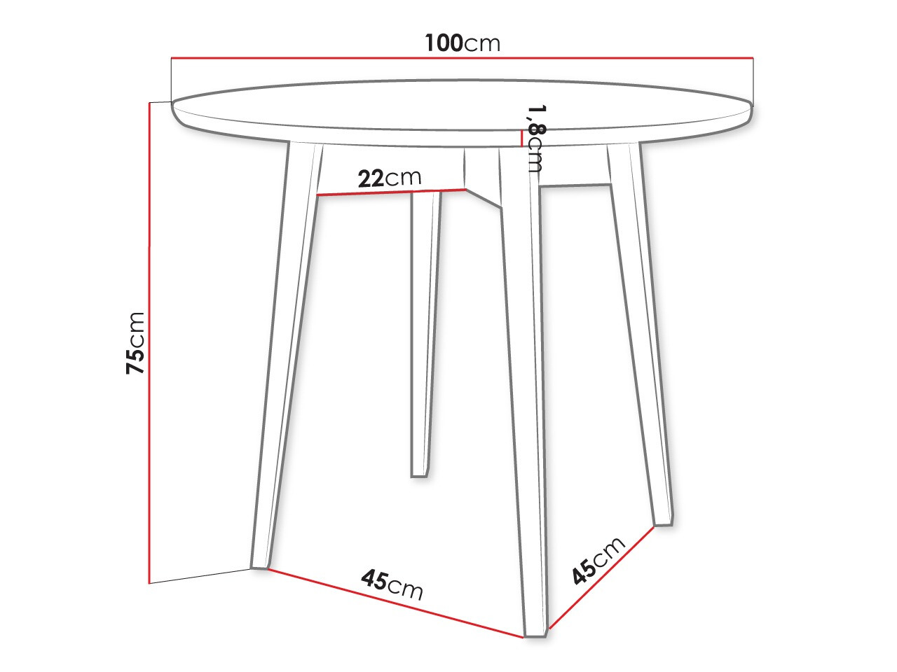Tafel Racine 123 (Zwart)