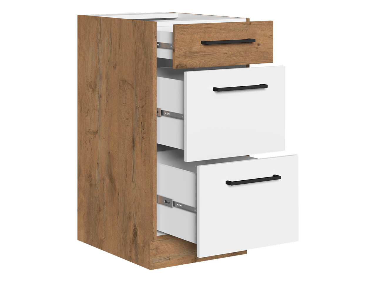 Modulaire kast met lades Wood Grey 132
