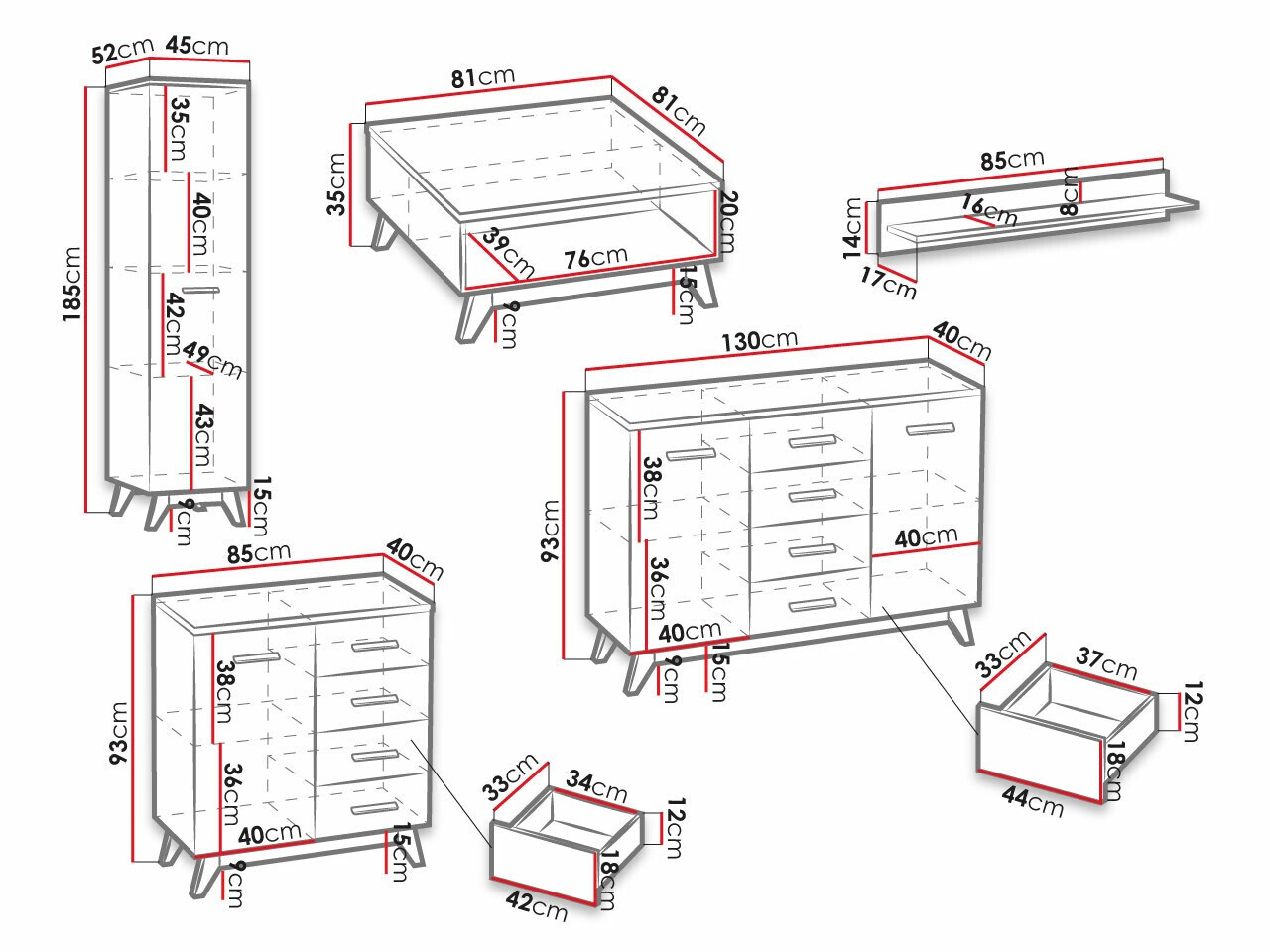 Woonkamerset Sorvera 115